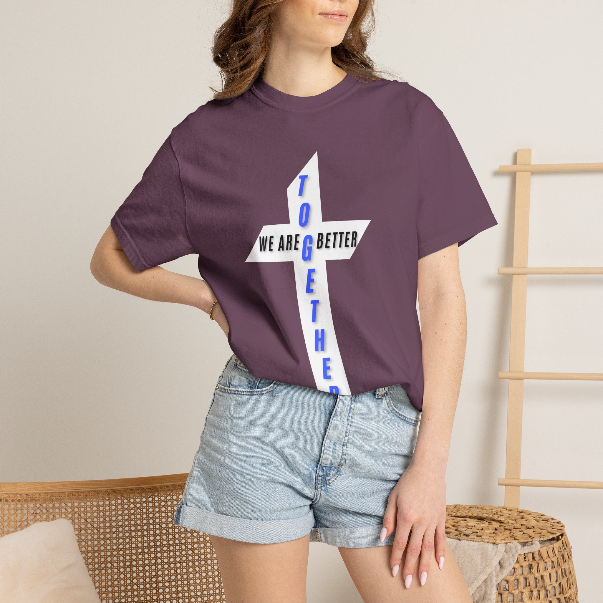 Together Cross T-Shirt — "We Are Better Together" Christian Faith Tee