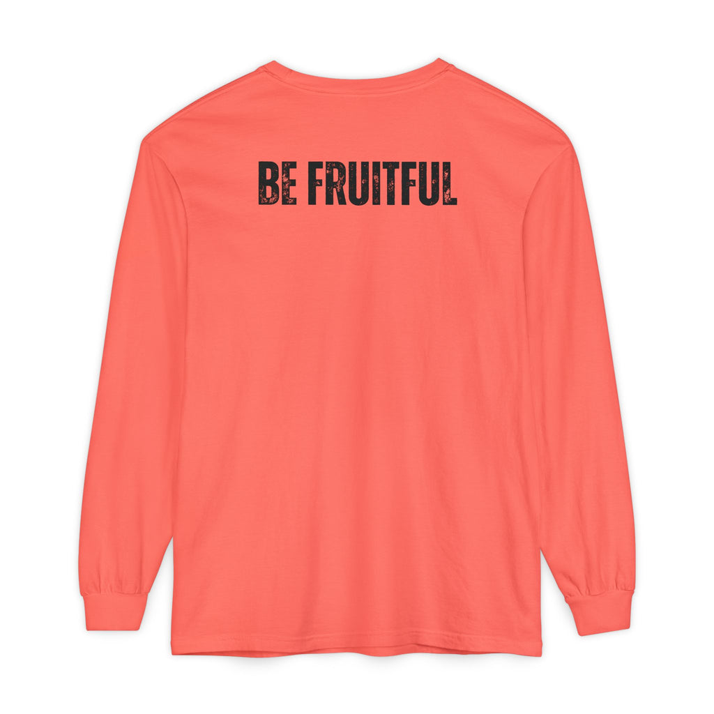 Fruit of the Spirit Long Sleeve Tee — Galatians 5:22 Christian Graphic Shirt (Be Fruitful)
