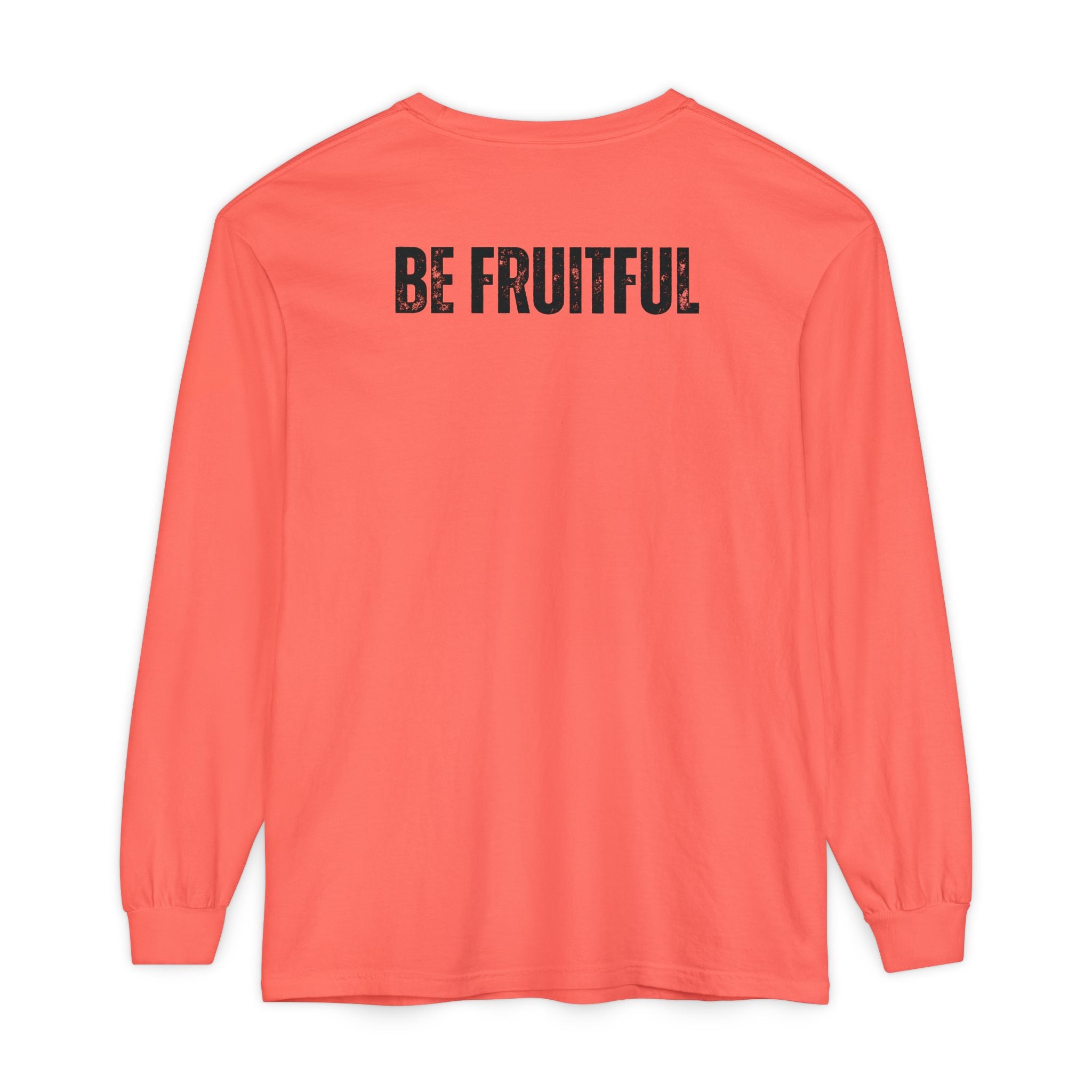Fruit of the Spirit Long Sleeve Tee — Galatians 5:22 Christian Graphic Shirt (Be Fruitful)