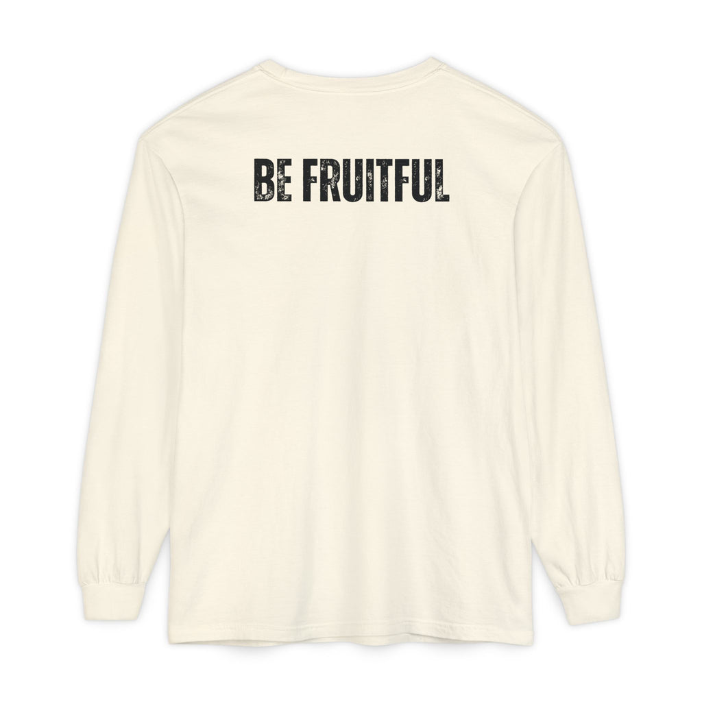 Fruit of the Spirit Long Sleeve Tee — Galatians 5:22 Christian Graphic Shirt (Be Fruitful)