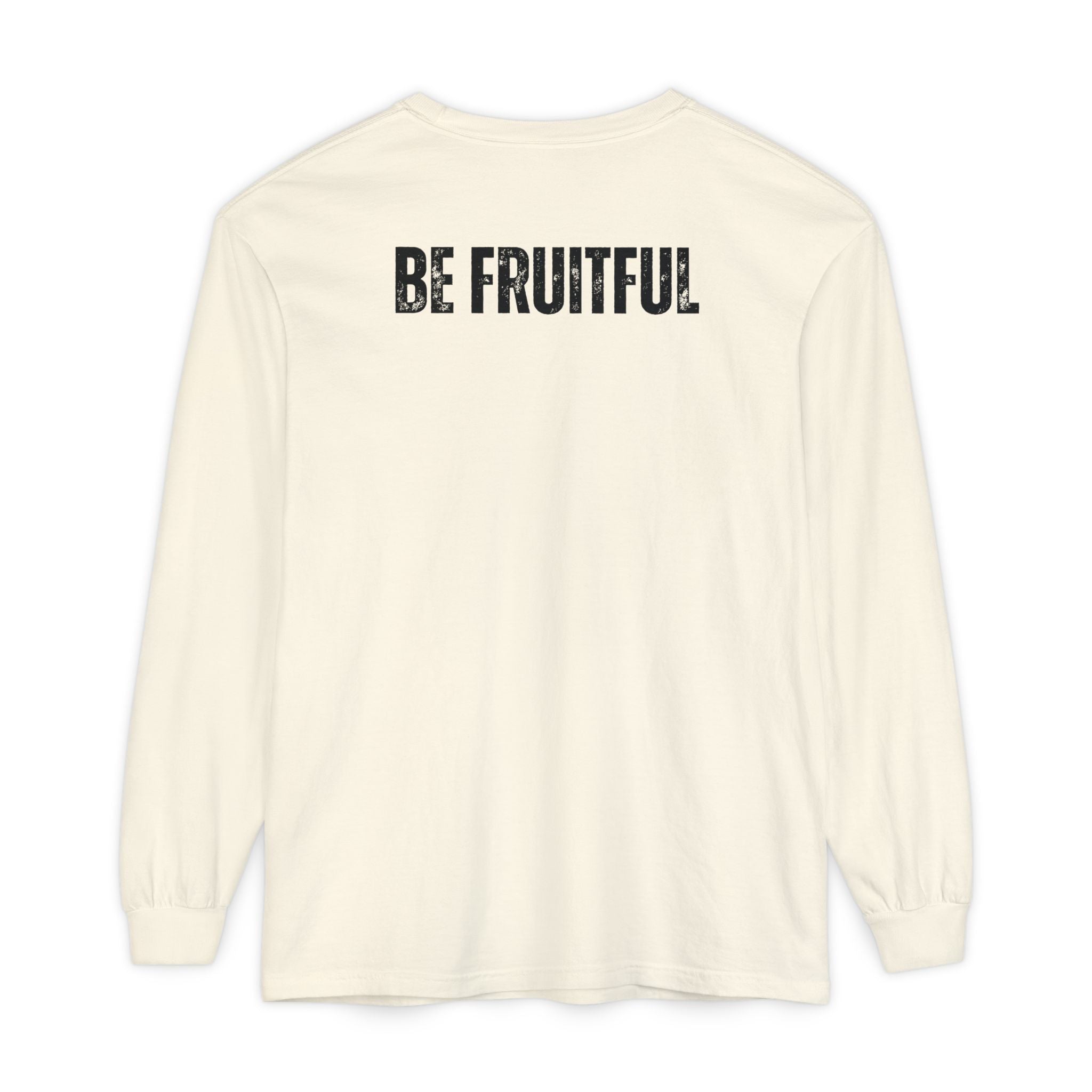 Fruit of the Spirit Long Sleeve Tee — Galatians 5:22 Christian Graphic Shirt (Be Fruitful)