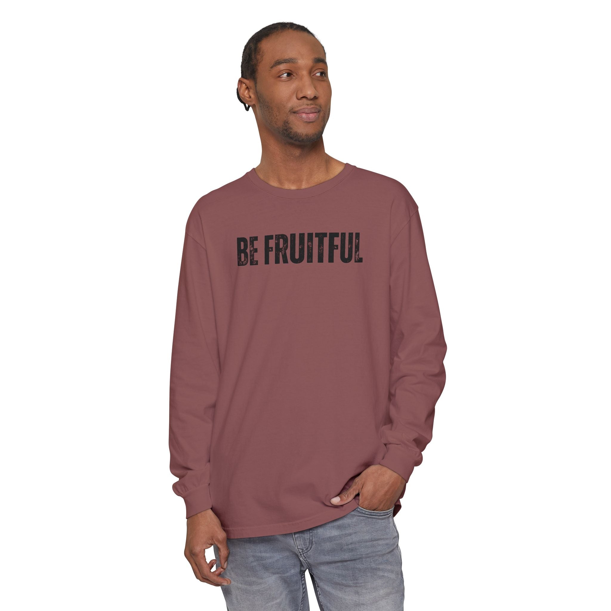 Be Fruitful Long Sleeve T-Shirt — “Fruit of the Spirit” Christian Graphic
