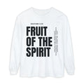 Fruit of the Spirit Long Sleeve Tee — Galatians 5:22 Christian Graphic Shirt (Be Fruitful)