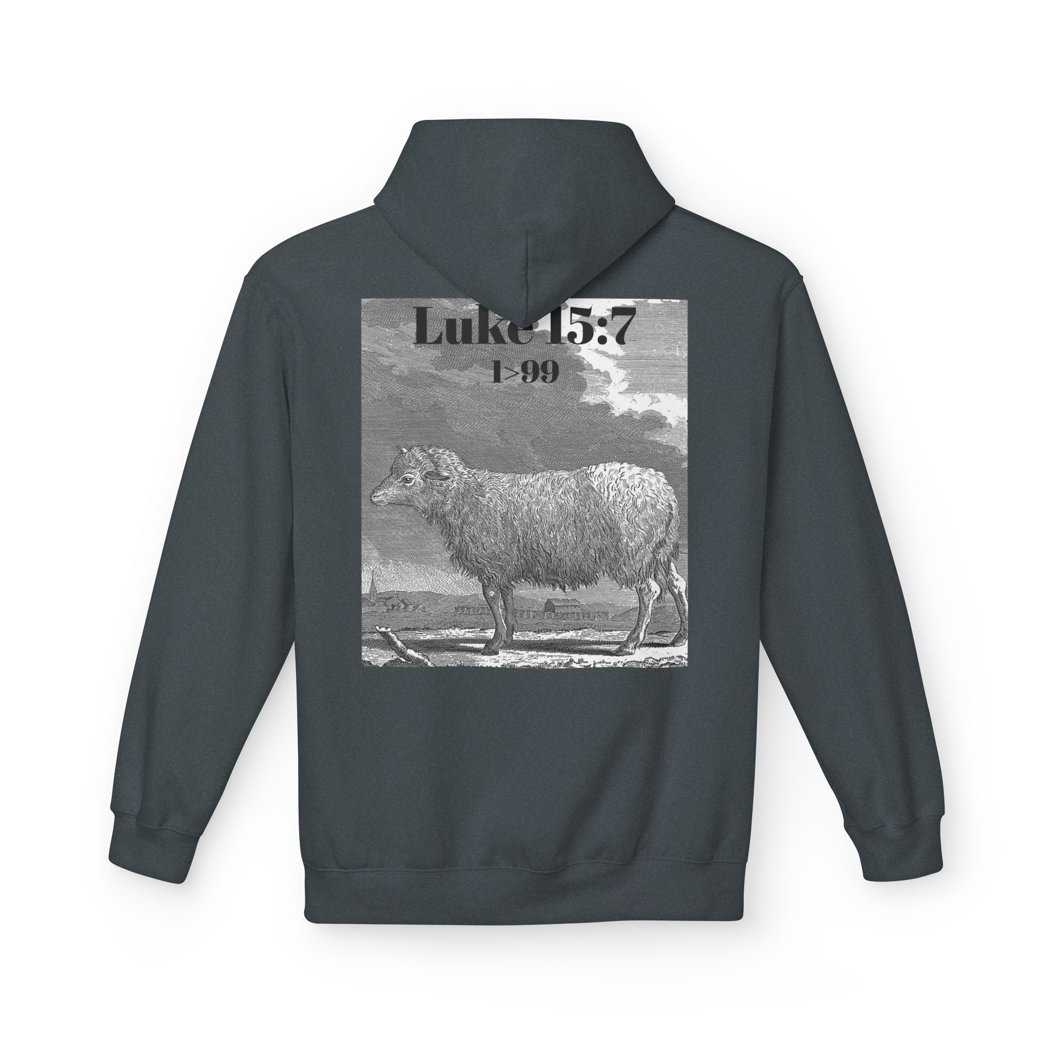 Found Sheep Hoodie — Christian Luke 15:7 Inspirational Fleece Pullover