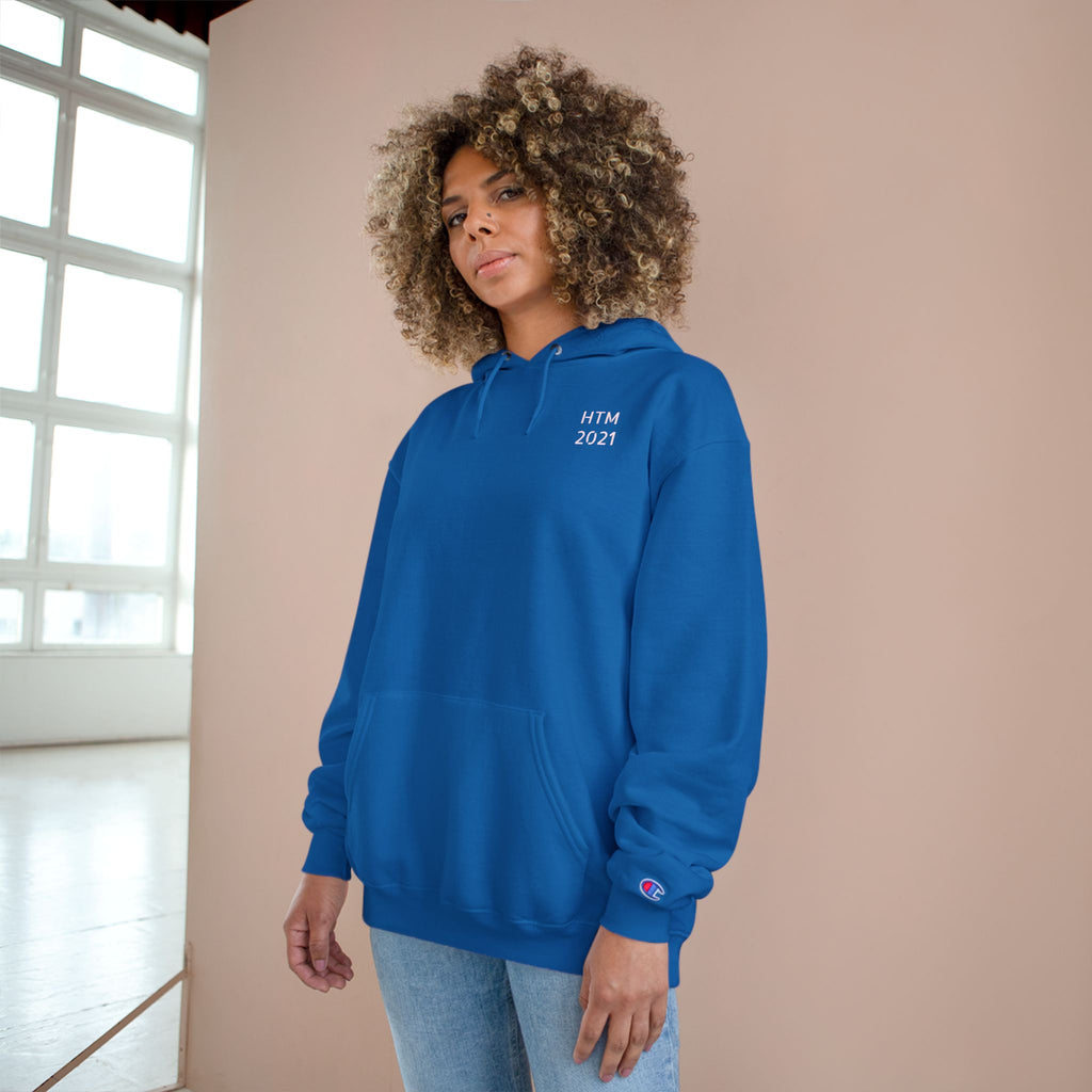 Obedience Is Better Than Sacrifice Hoodie — HTM 2021 Blue Champion-Style Hoodie