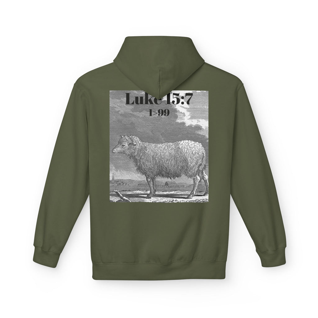 Found Sheep Hoodie — Christian Luke 15:7 Inspirational Fleece Pullover
