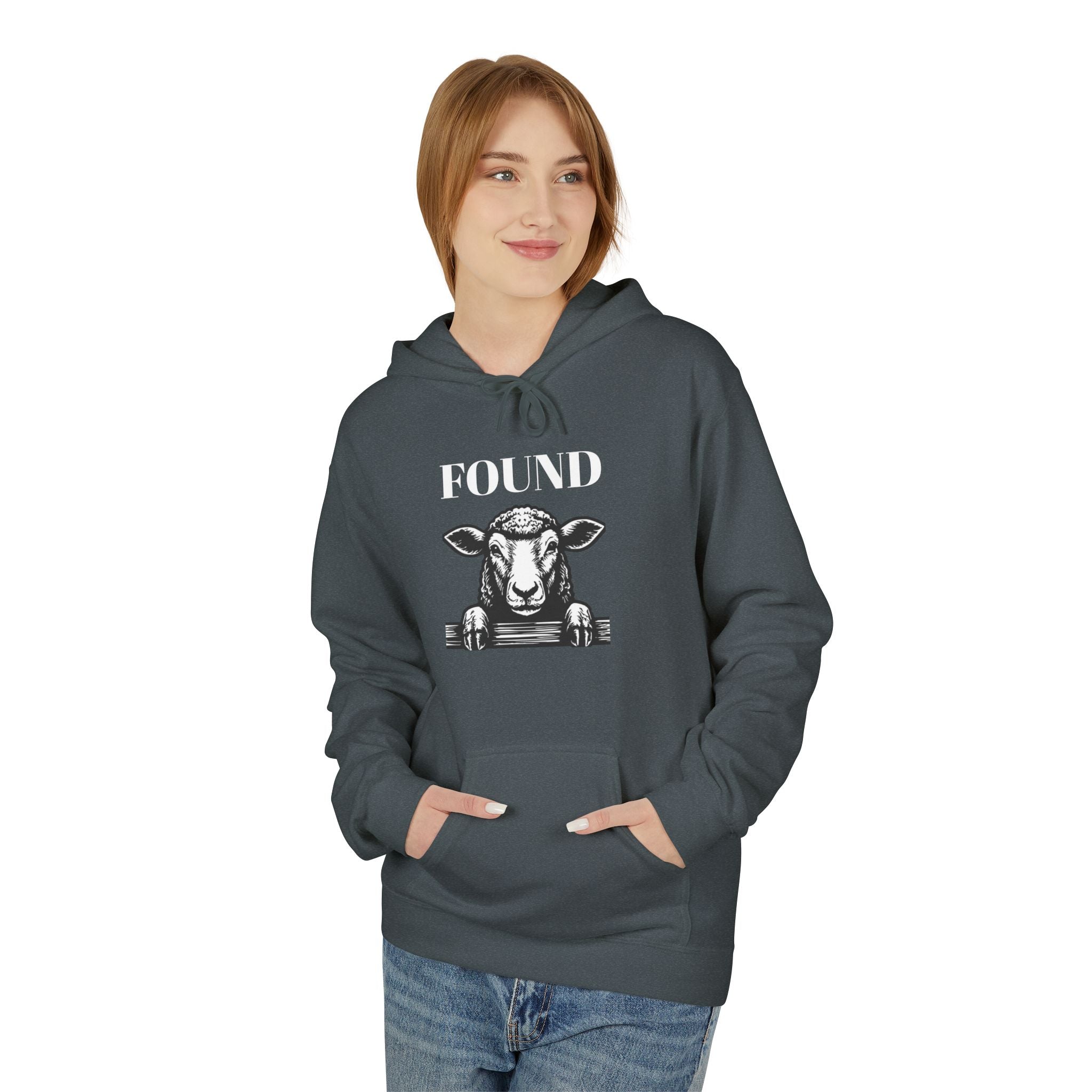 Found Sheep Hoodie — Christian Luke 15:7 Inspirational Fleece Pullover