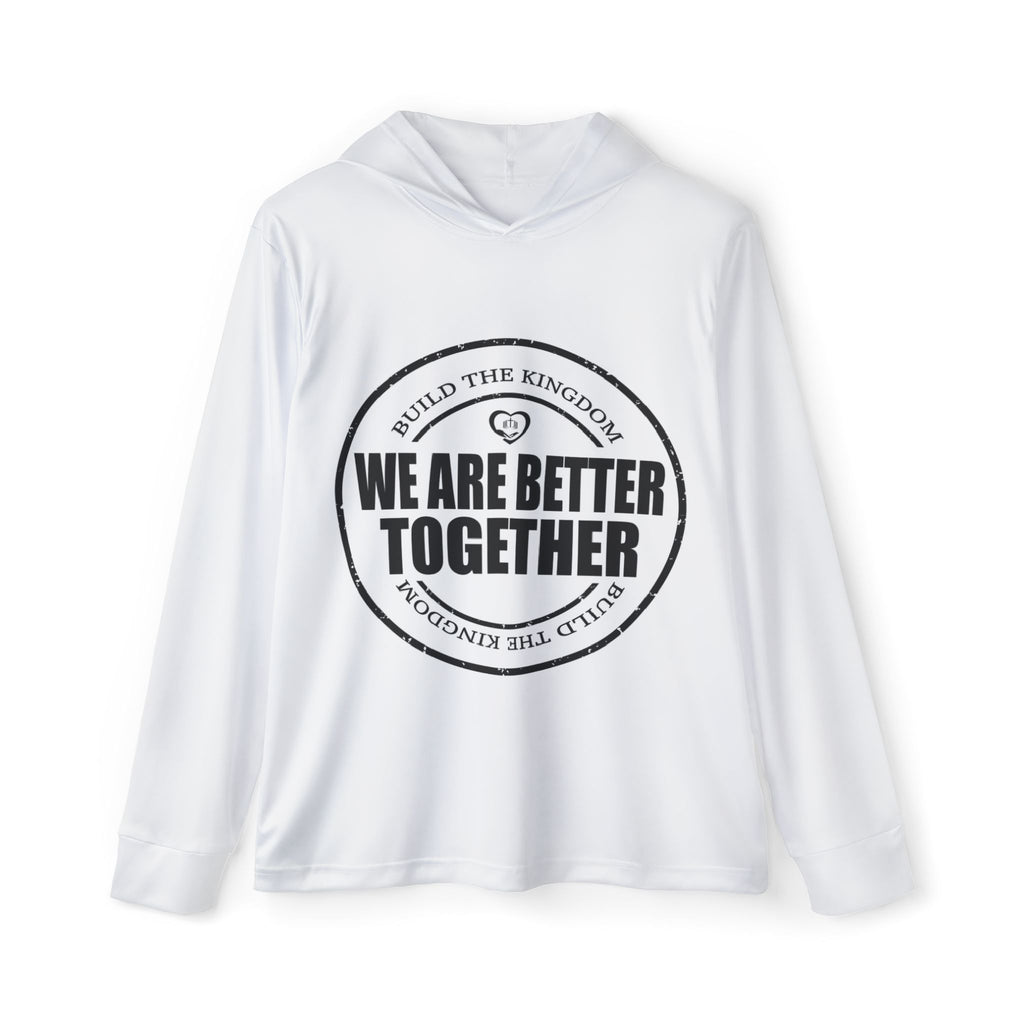 We Are Better Together Hoodie — Men's Sports Warmup Hoodie with HTM Back Print