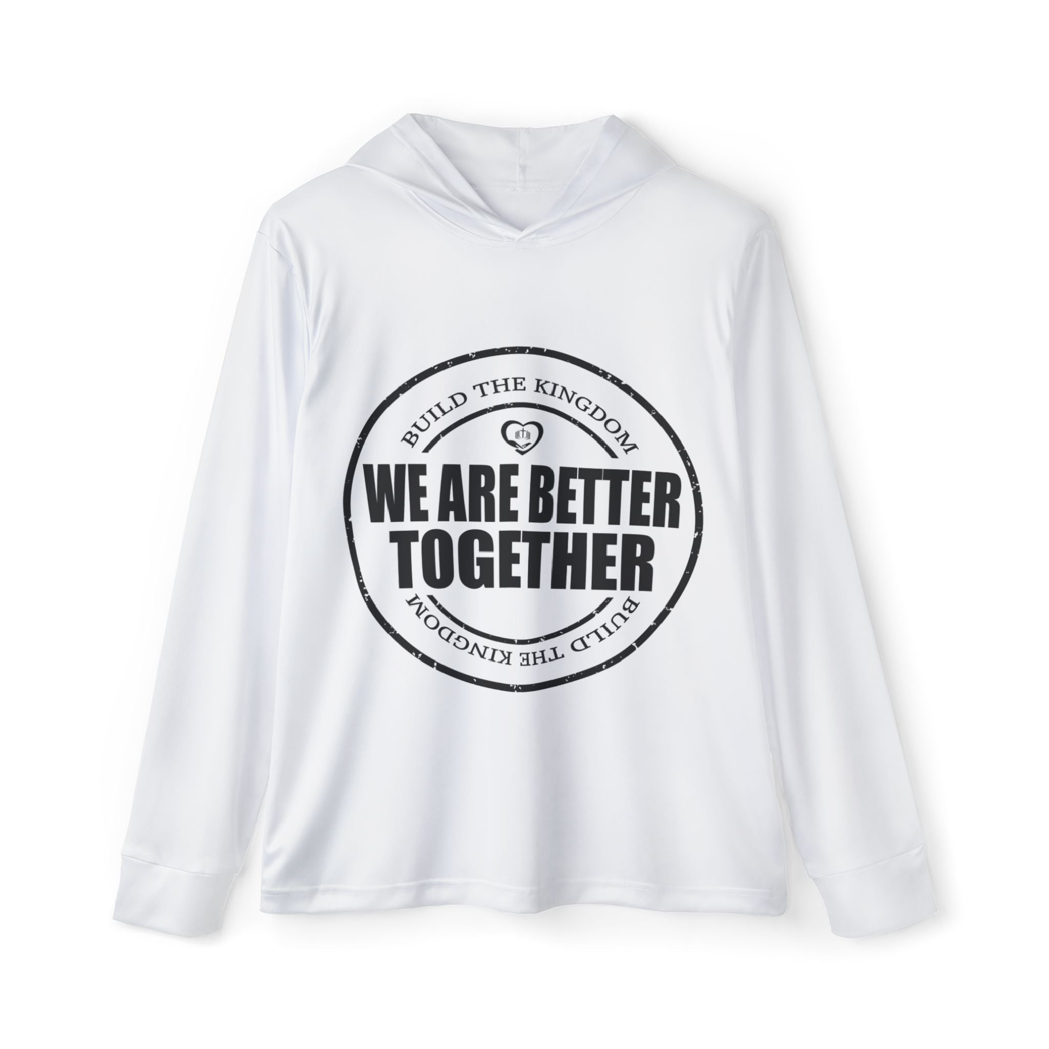 We Are Better Together Hoodie — Men's Sports Warmup Hoodie with HTM Back Print