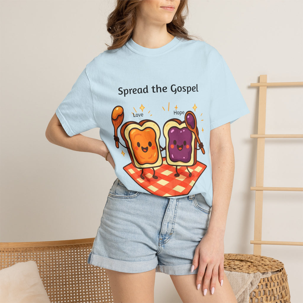 Spread the Gospel Toast T-Shirt — Cute Peanut Butter & Jelly Christian Tee