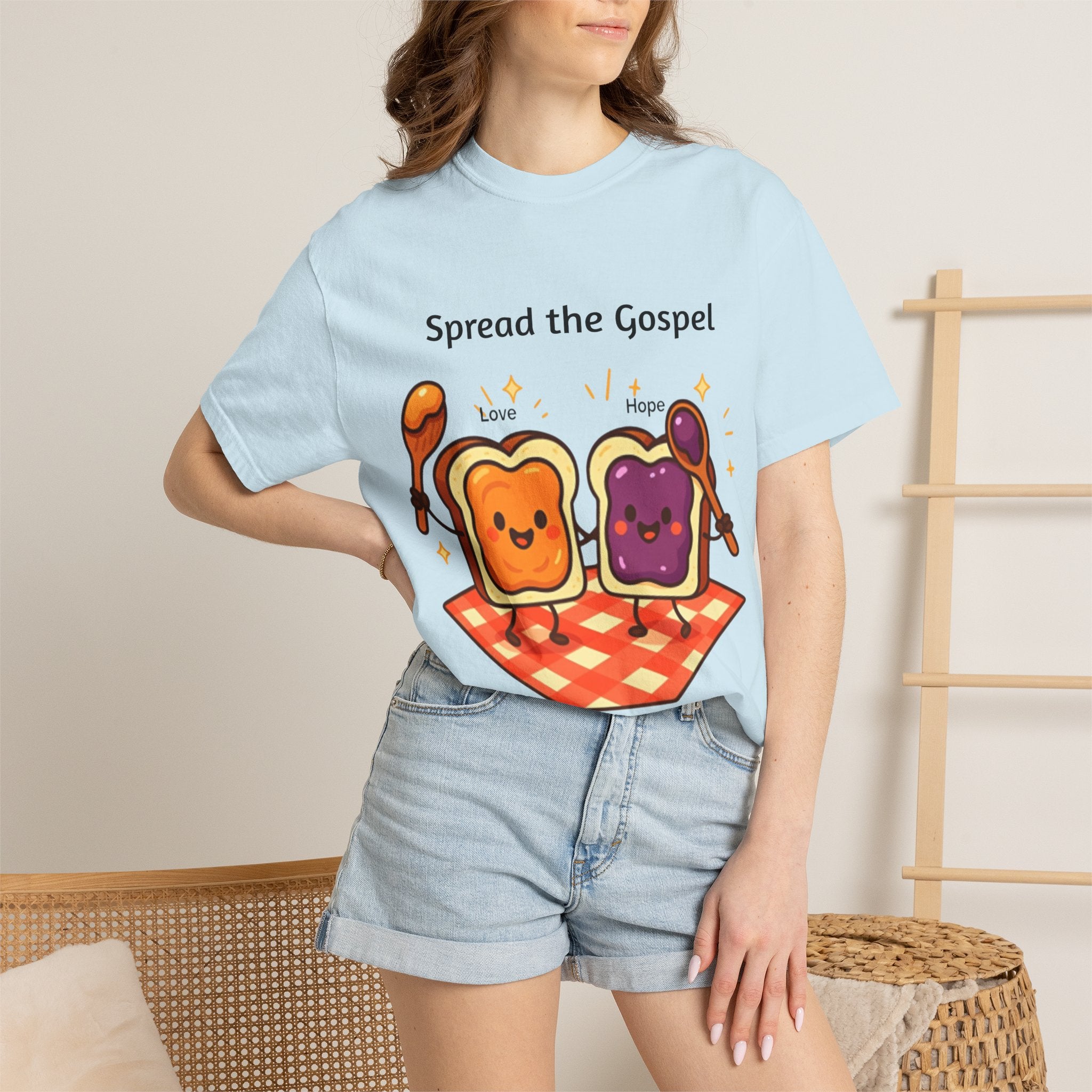 Spread the Gospel Toast T-Shirt — Cute Peanut Butter & Jelly Christian Tee