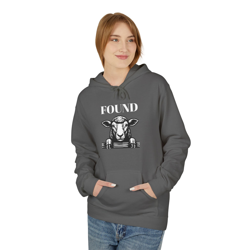 Found Sheep Hoodie — Christian Luke 15:7 Inspirational Fleece Pullover