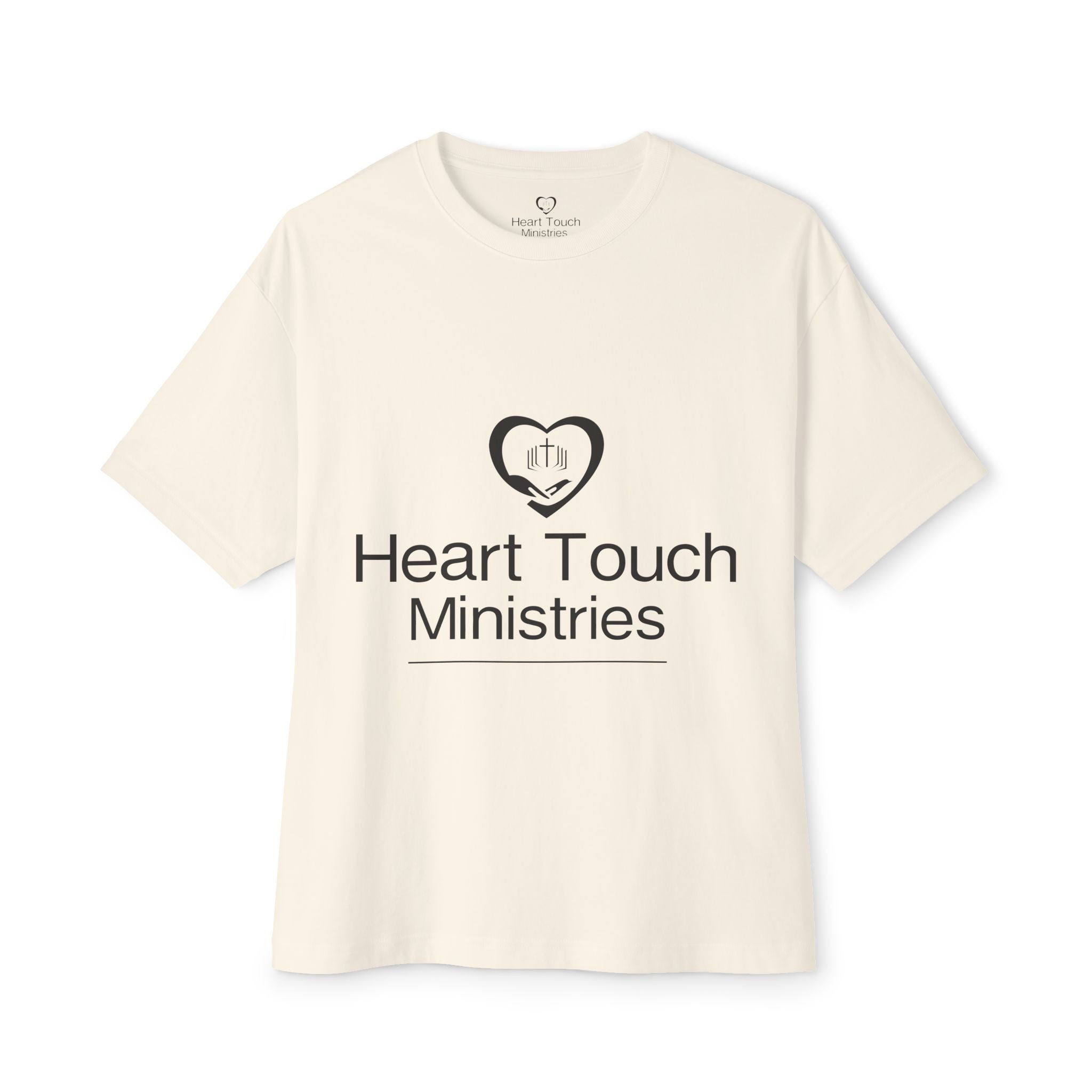 Heart Touch Ministries T‑Shirt — Minimal Logo Tee for Church Volunteers & Faith Events
