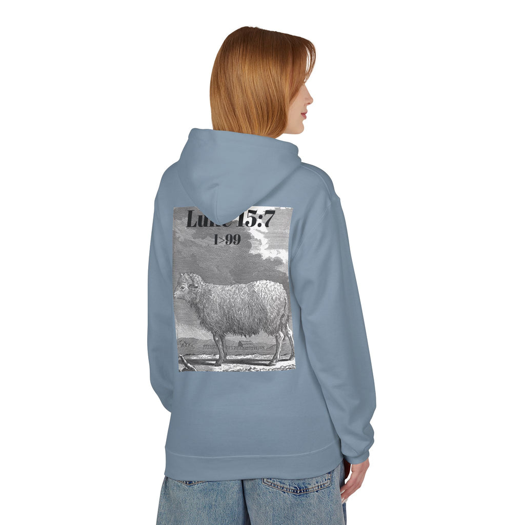 Found Sheep Hoodie — Christian Luke 15:7 Inspirational Fleece Pullover