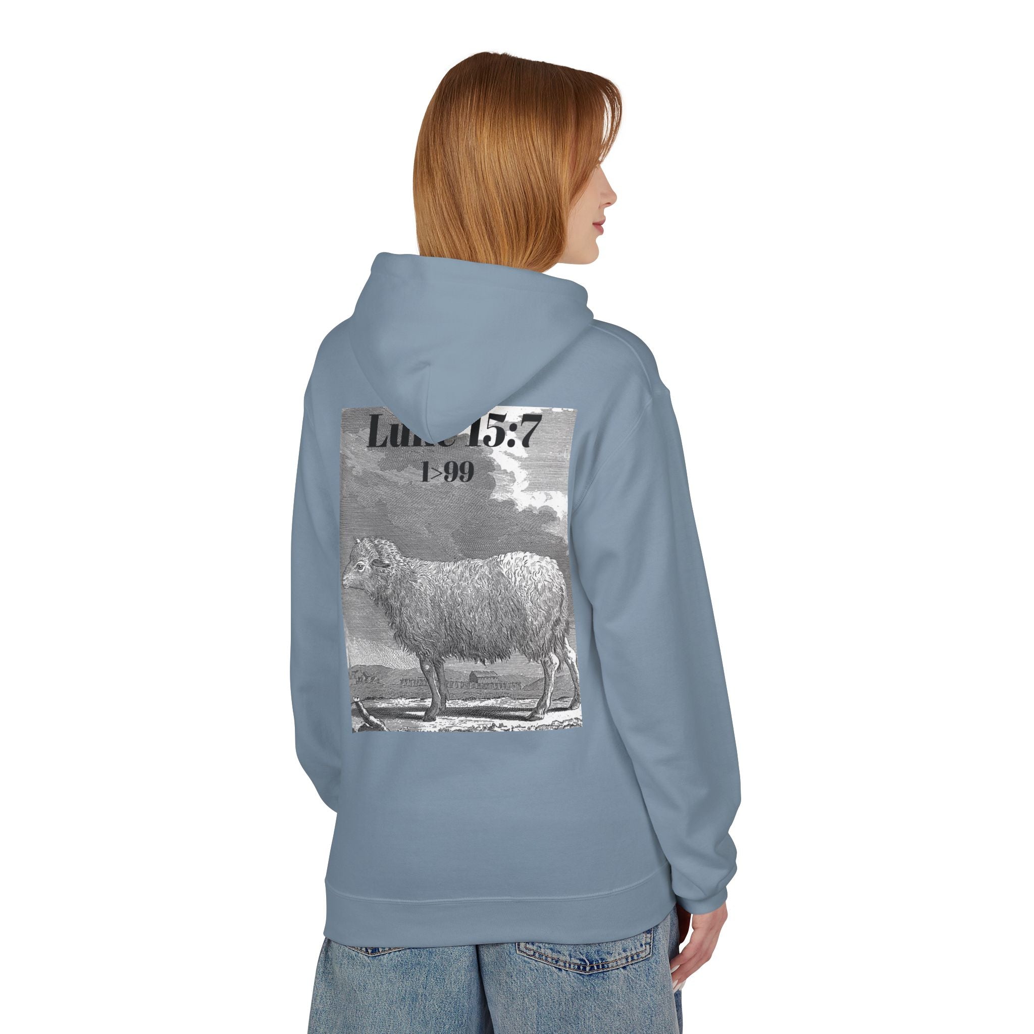 Found Sheep Hoodie — Christian Luke 15:7 Inspirational Fleece Pullover