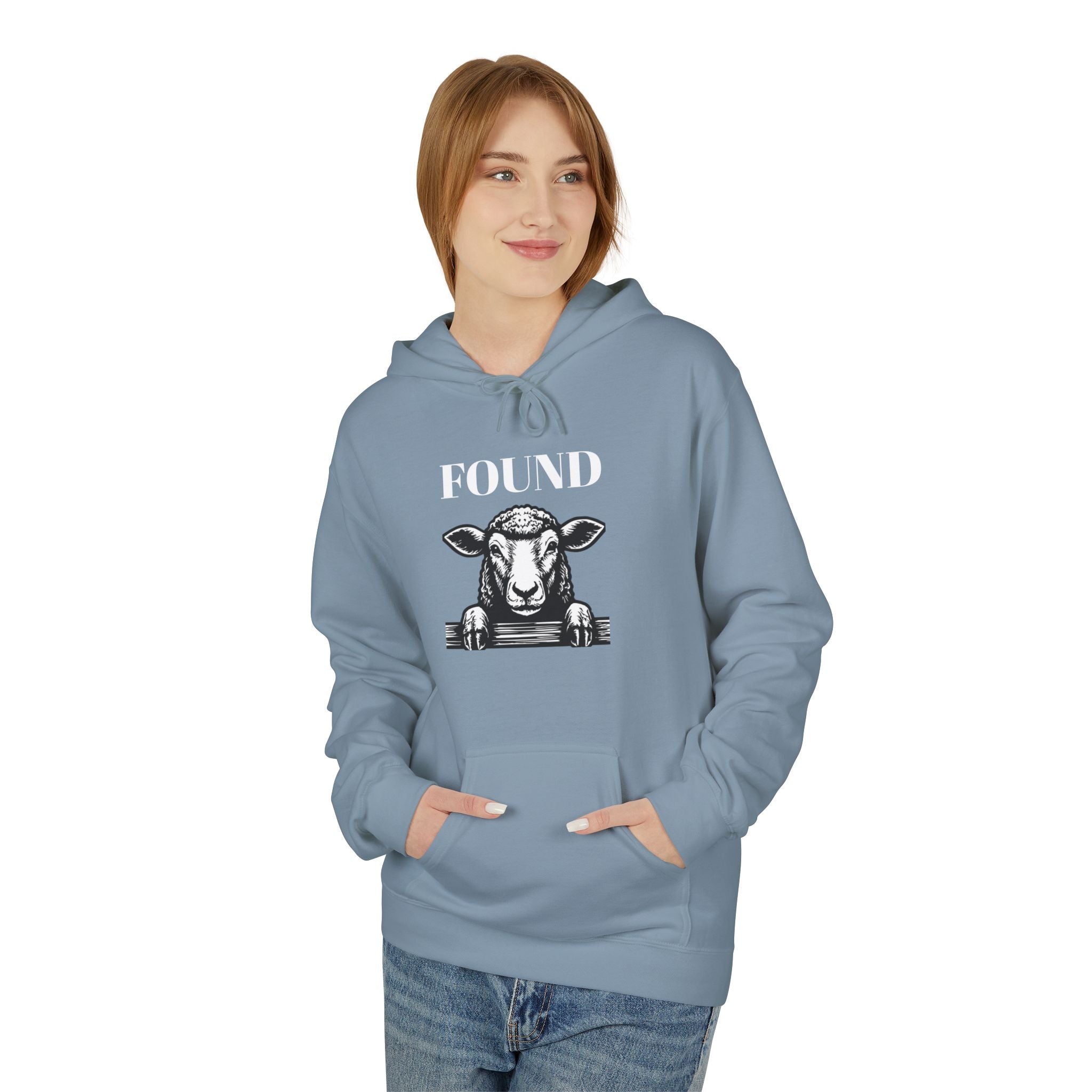 Found Sheep Hoodie — Christian Luke 15:7 Inspirational Fleece Pullover
