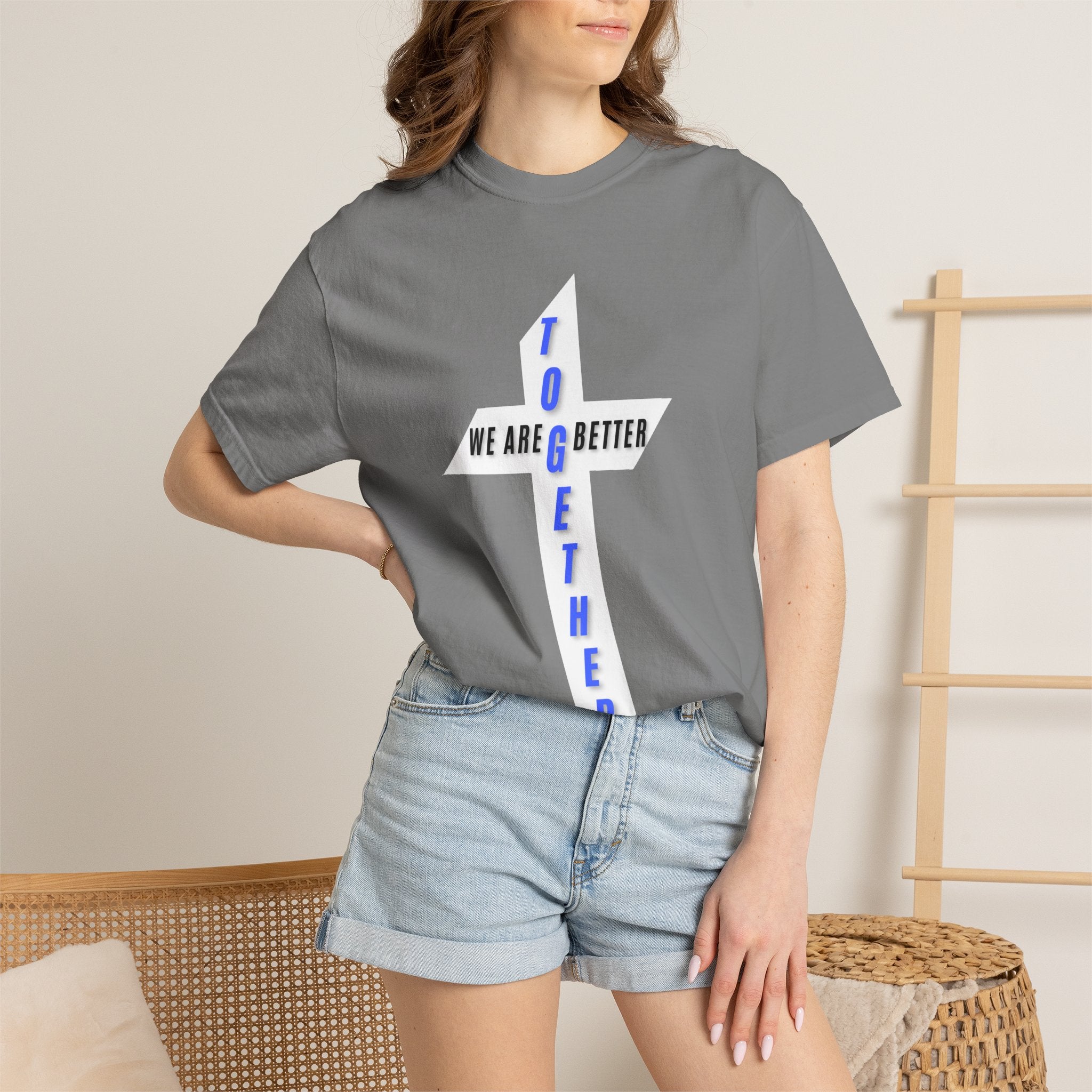 Together Cross T-Shirt — "We Are Better Together" Christian Faith Tee