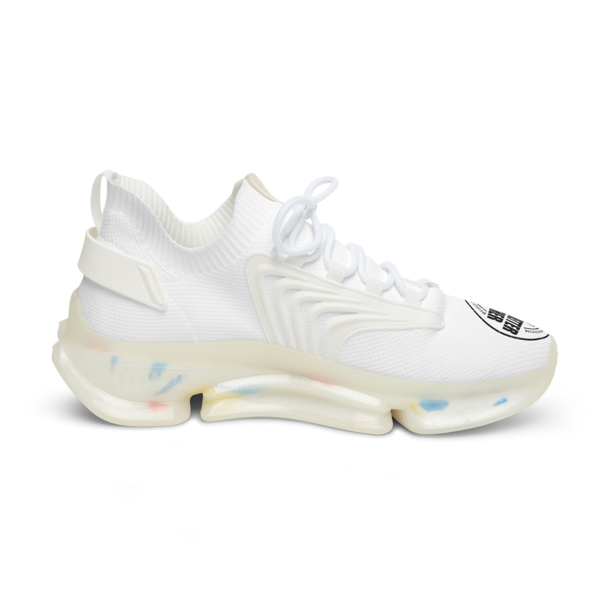 Men's White Mesh Sneakers — 'We Are Better Together' Athletic Shoes