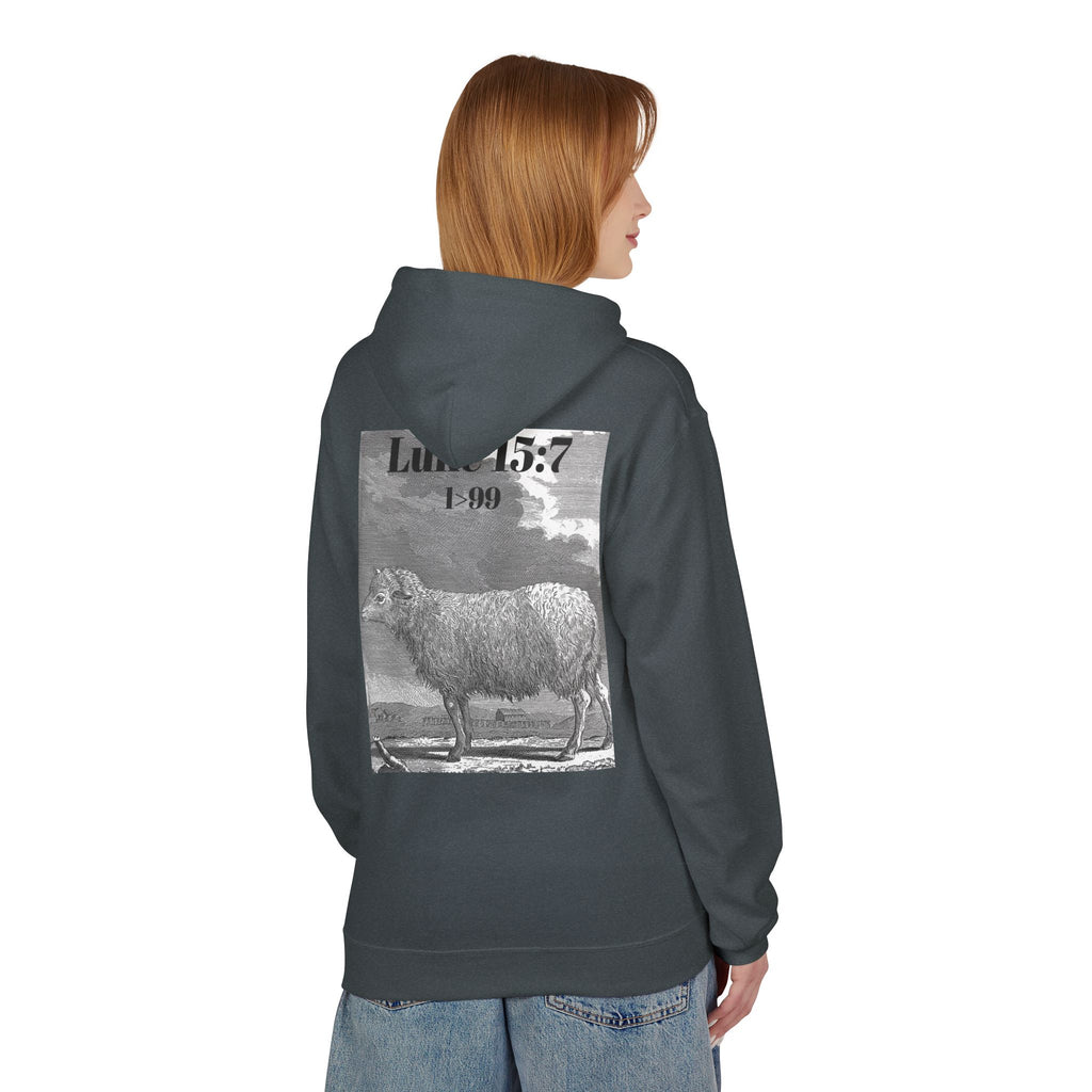 Found Sheep Hoodie — Christian Luke 15:7 Inspirational Fleece Pullover