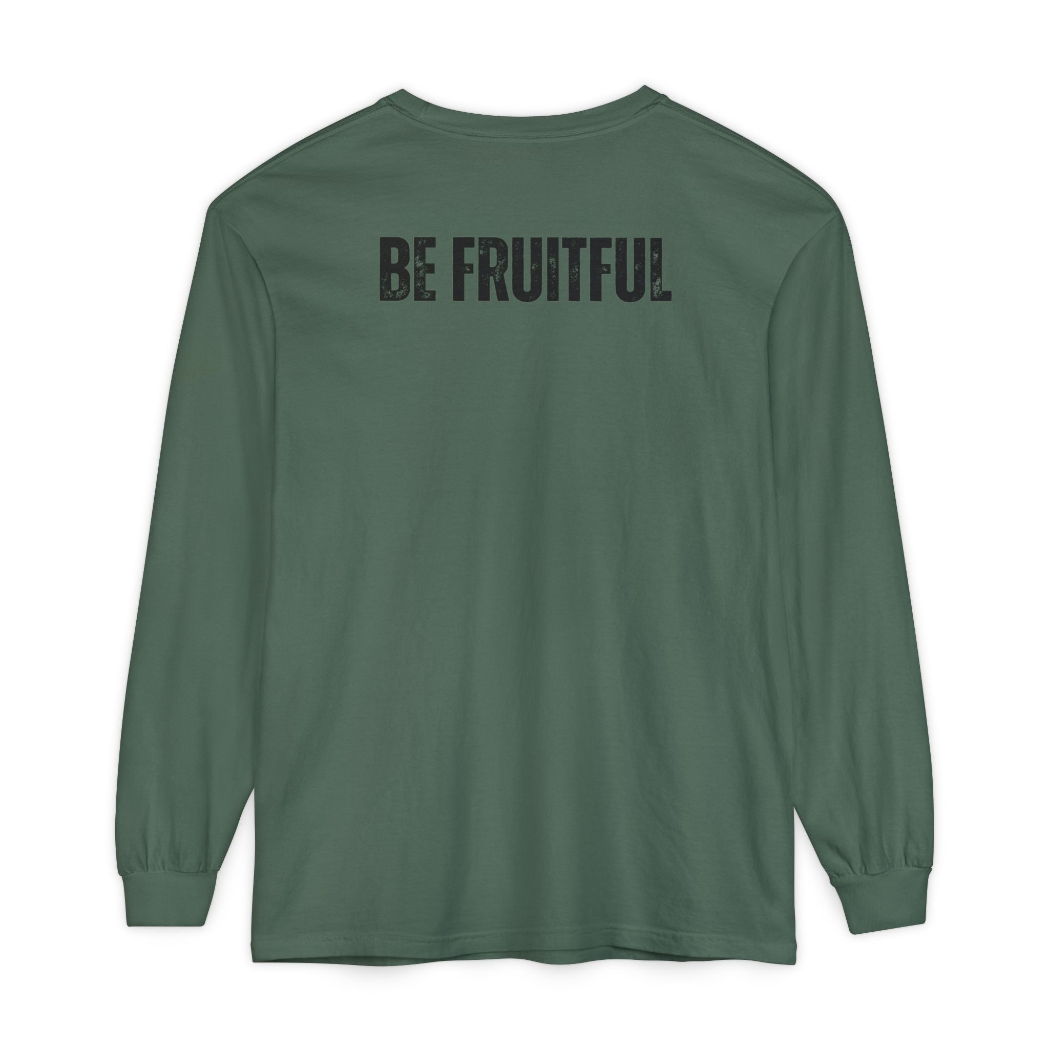 Fruit of the Spirit Long Sleeve Tee — Galatians 5:22 Christian Graphic Shirt (Be Fruitful)