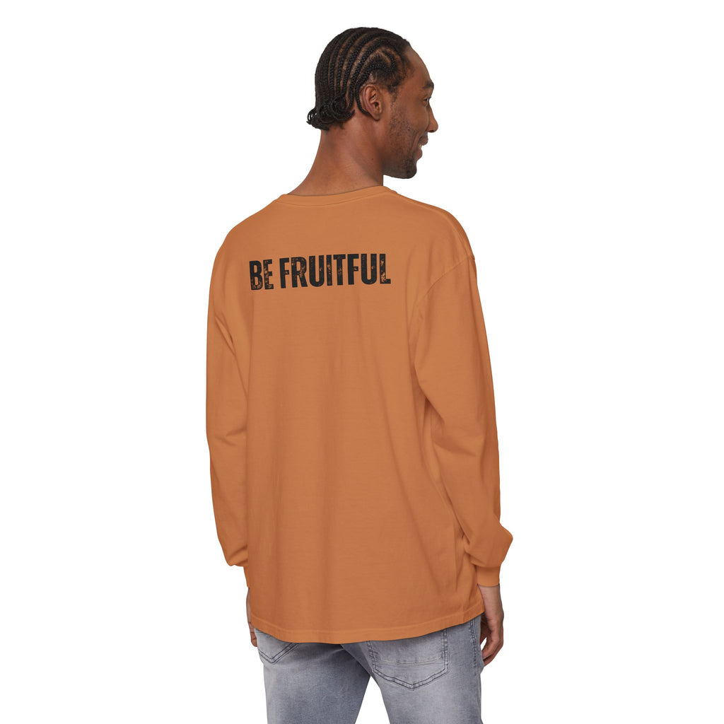Fruit of the Spirit Long Sleeve Tee — Galatians 5:22 Christian Graphic Shirt (Be Fruitful)