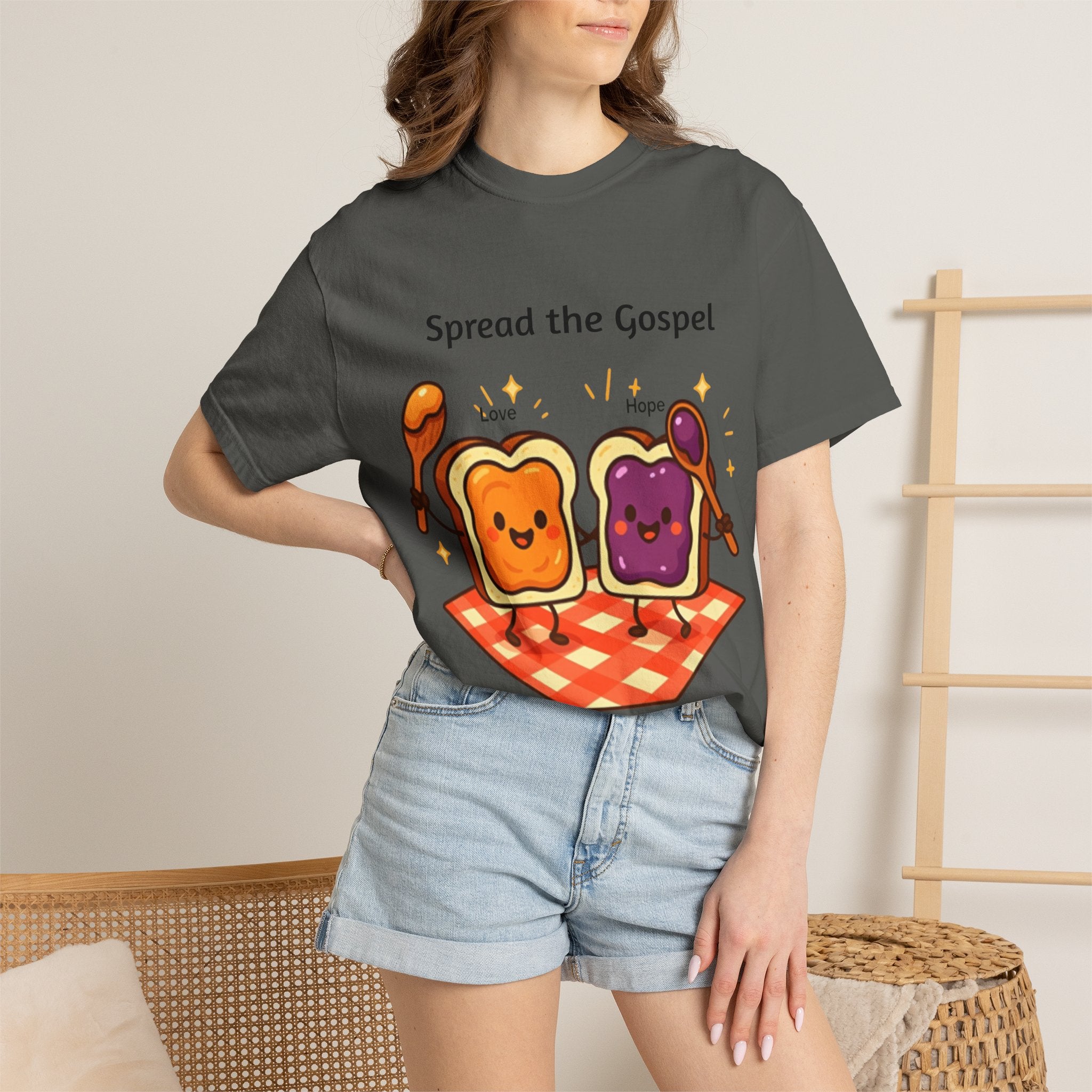 Spread the Gospel Toast T-Shirt — Cute Peanut Butter & Jelly Christian Tee
