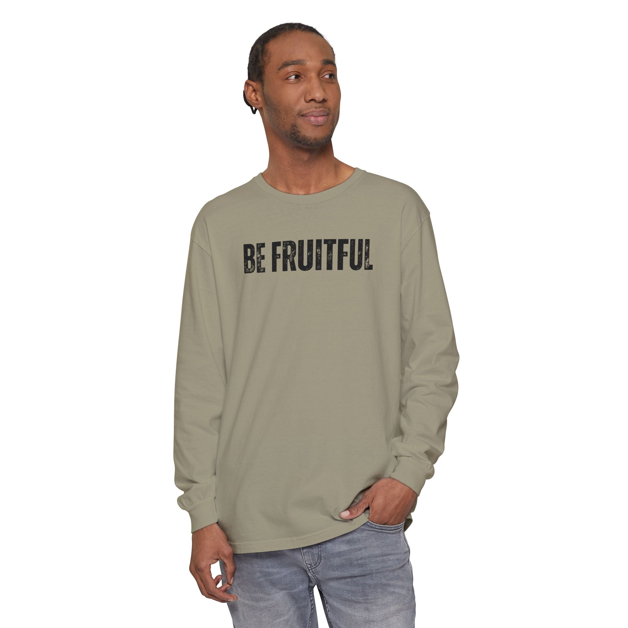 Be Fruitful Long Sleeve T-Shirt — “Fruit of the Spirit” Christian Graphic