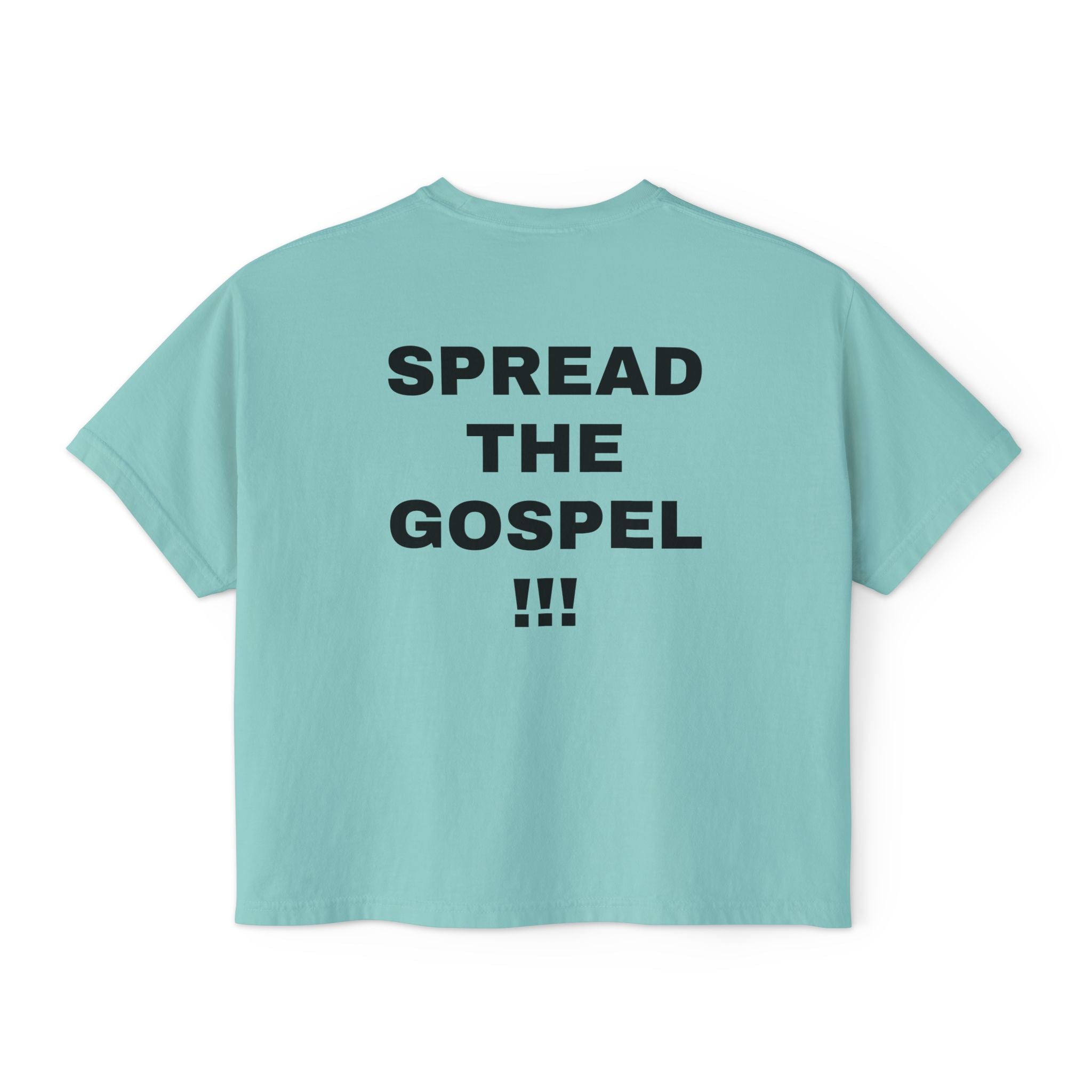 Christian Message Boxy Tee — "Build the Kingdom / Spread the Gospel"