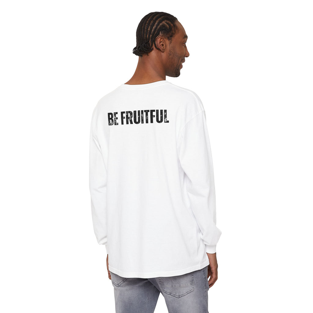 Fruit of the Spirit Long Sleeve Tee — Galatians 5:22 Christian Graphic Shirt (Be Fruitful)