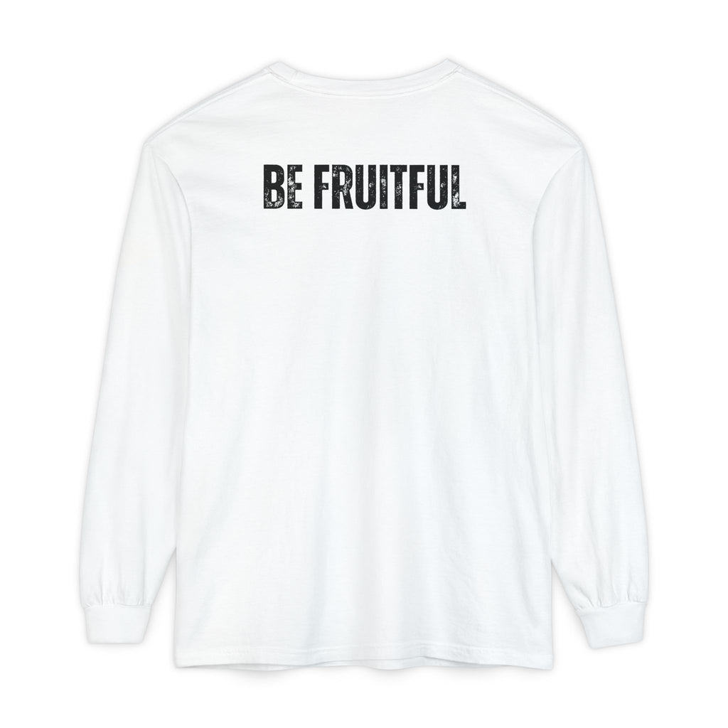 Fruit of the Spirit Long Sleeve Tee — Galatians 5:22 Christian Graphic Shirt (Be Fruitful)