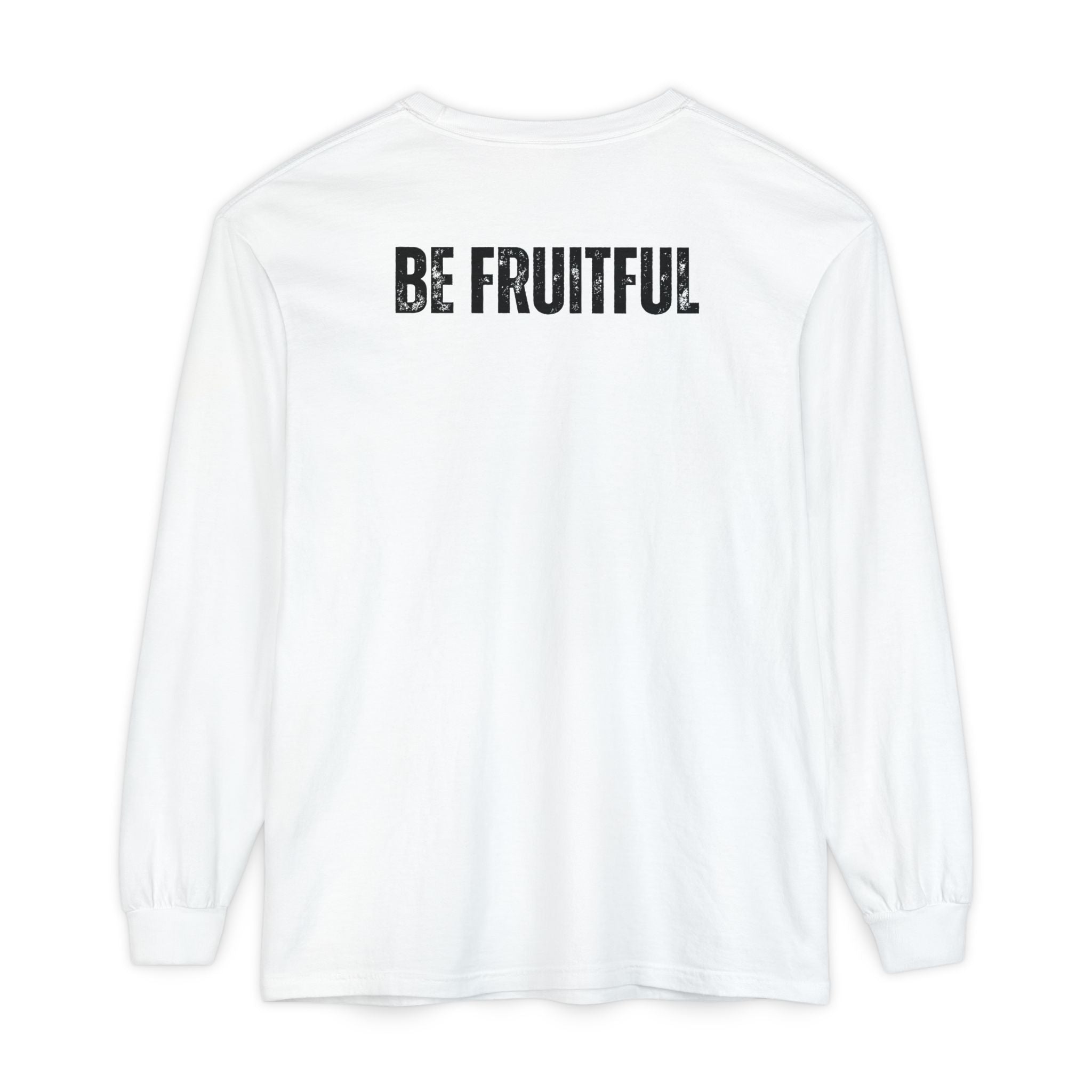 Fruit of the Spirit Long Sleeve Tee — Galatians 5:22 Christian Graphic Shirt (Be Fruitful)