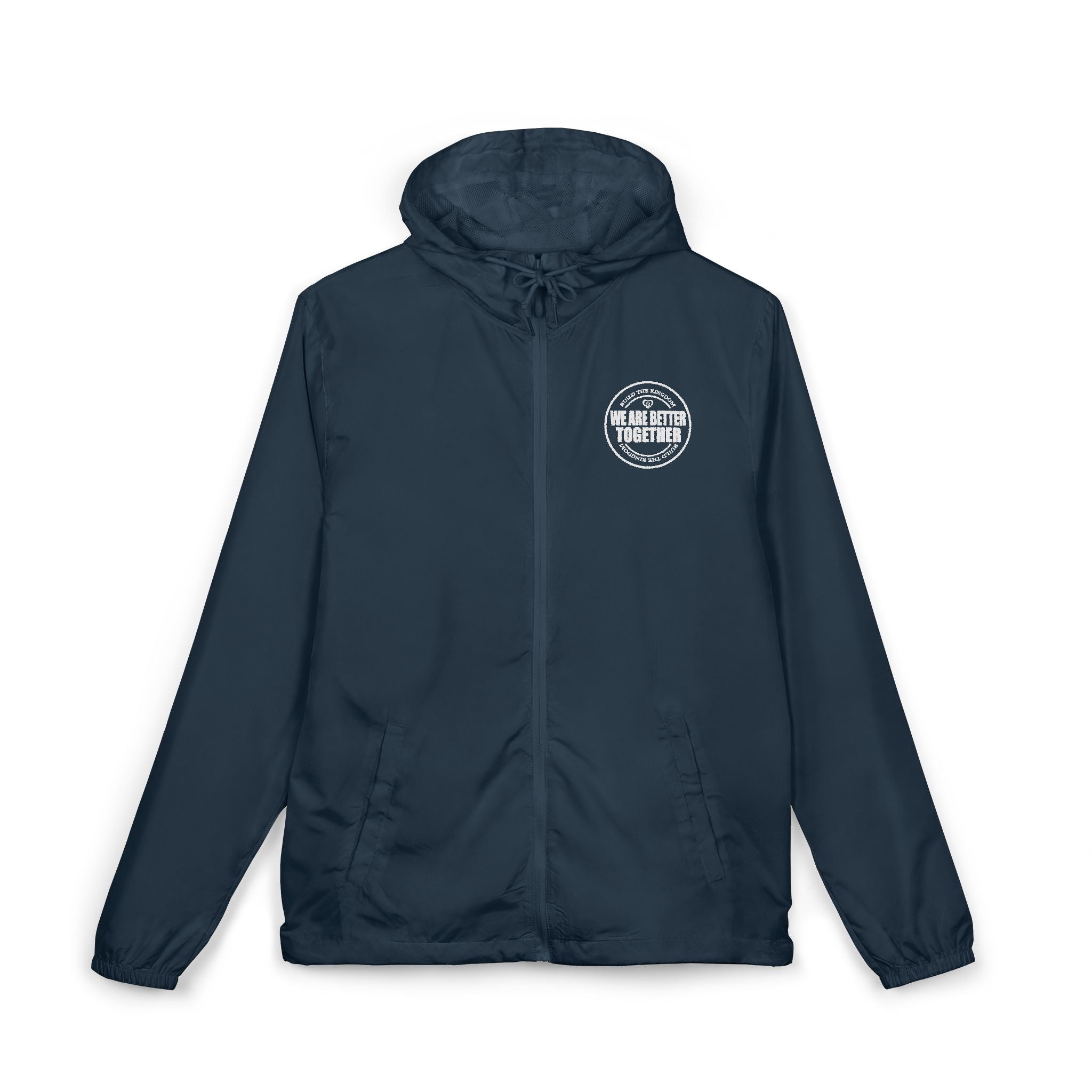Christian Cross Windbreaker Jacket – 'Amazing Grace' Inspirational Full-Zip Jacket