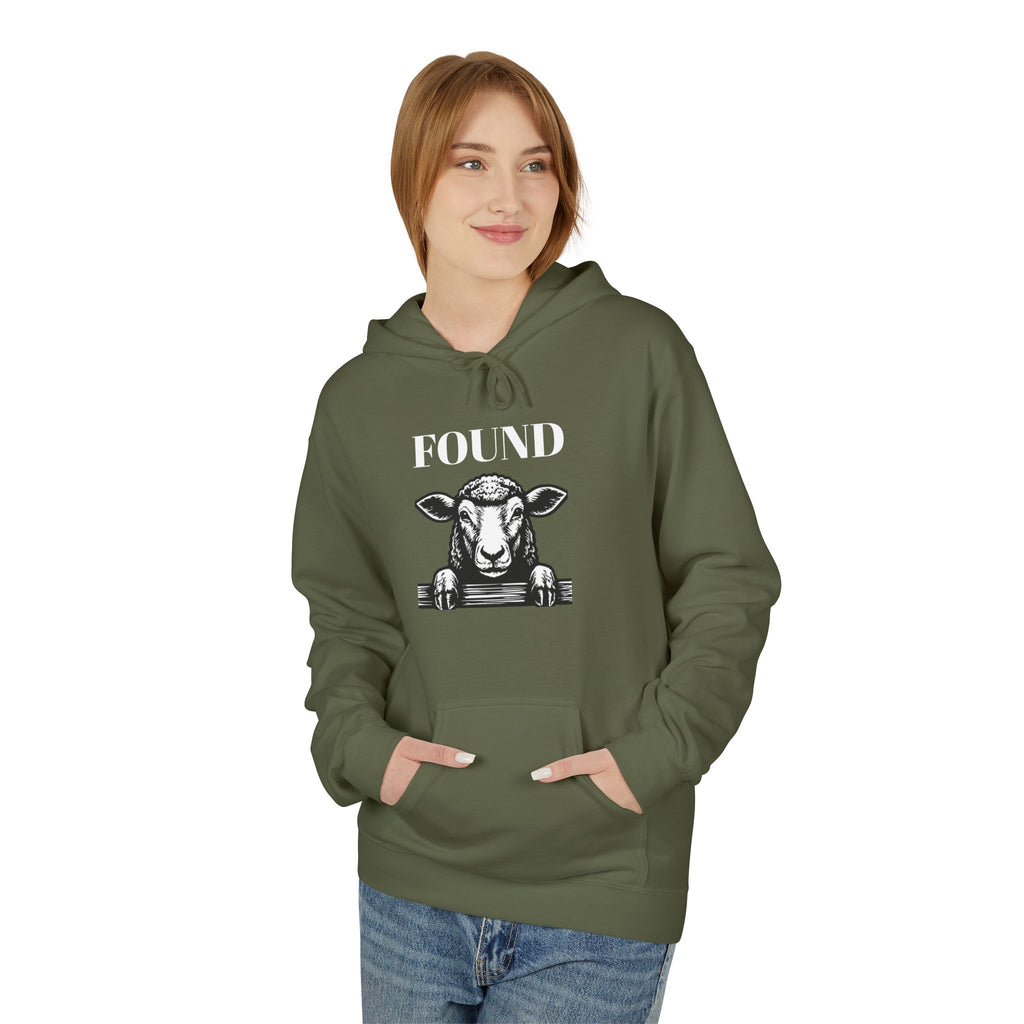 Found Sheep Hoodie — Christian Luke 15:7 Inspirational Fleece Pullover