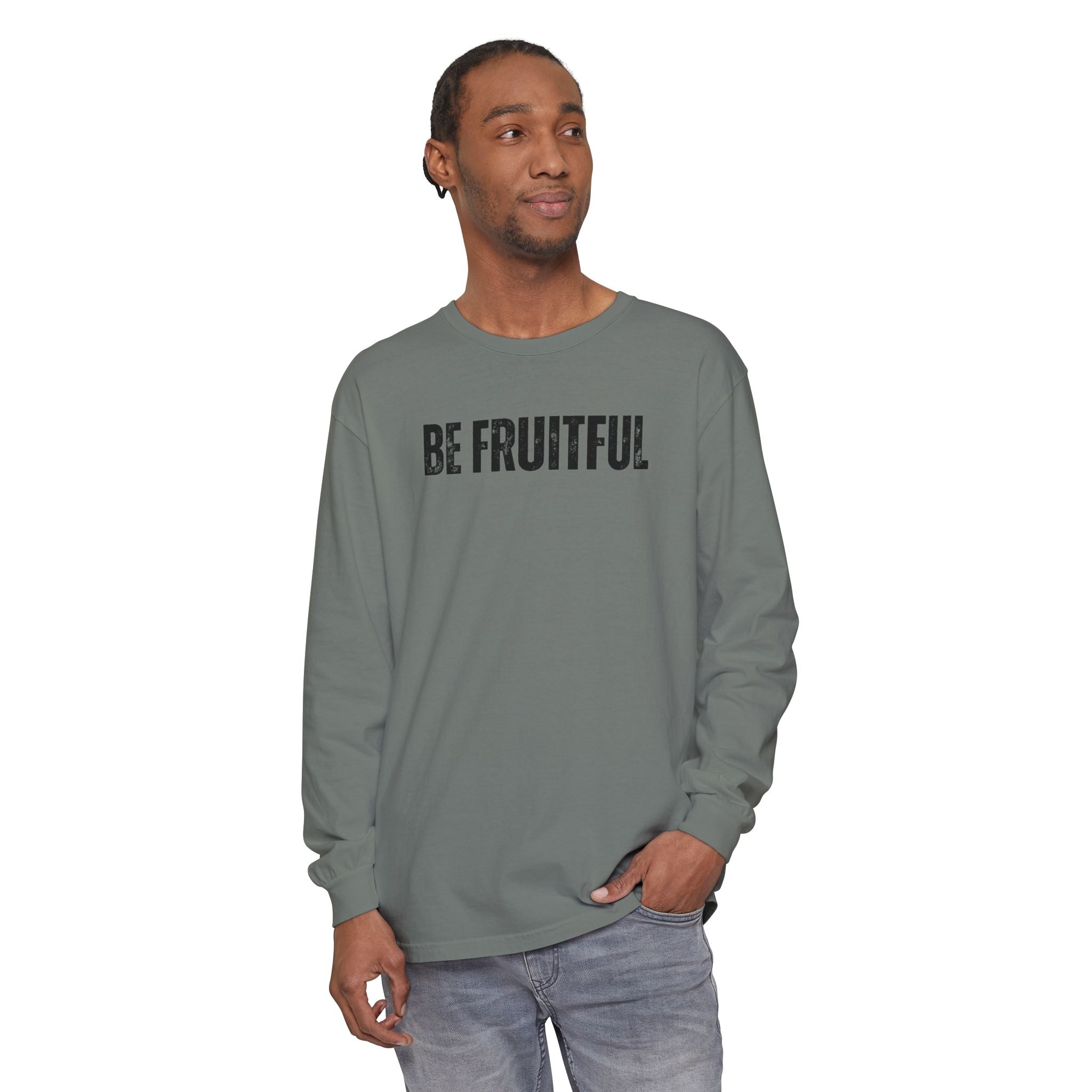Be Fruitful Long Sleeve T-Shirt — “Fruit of the Spirit” Christian Graphic