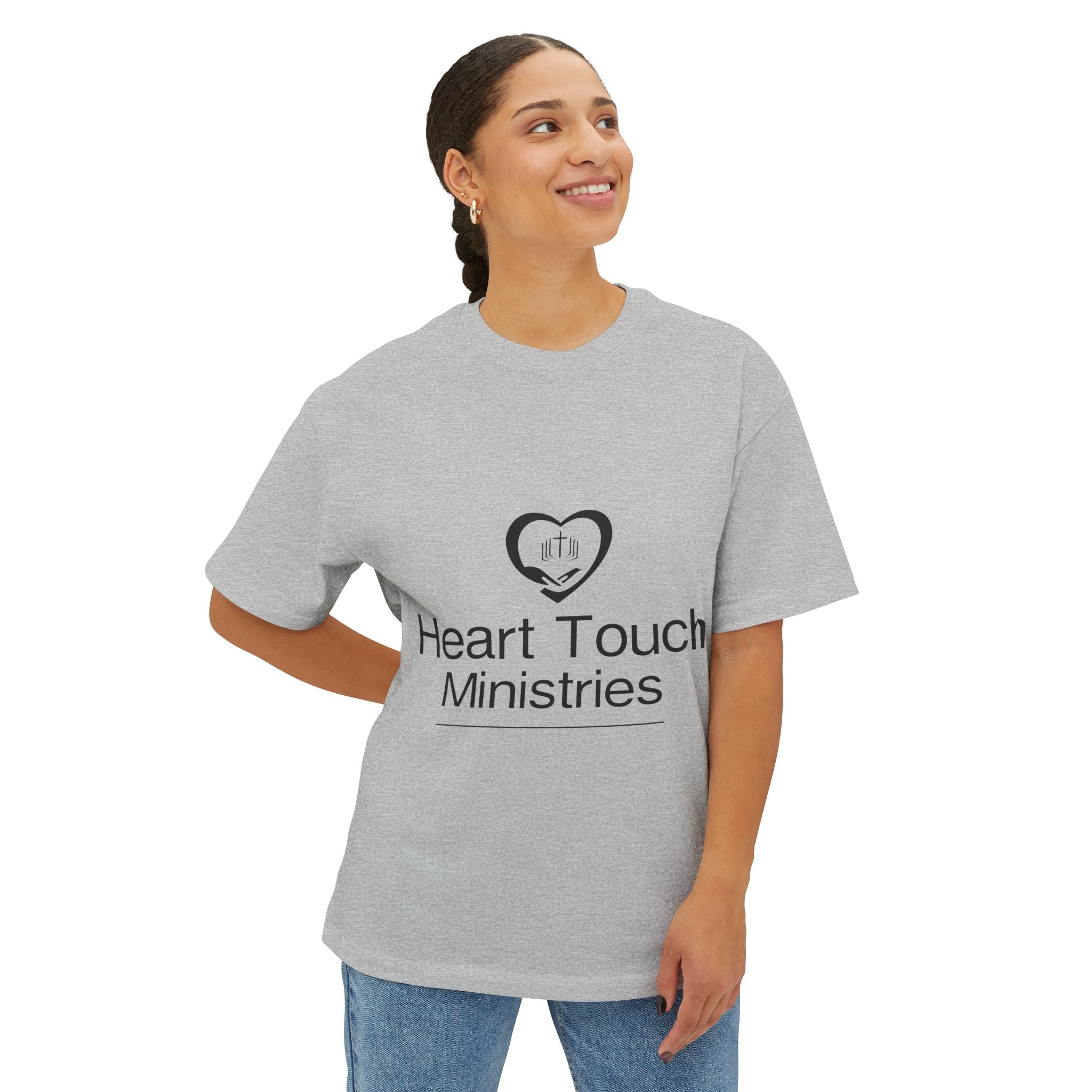 Heart Touch Ministries T‑Shirt — Minimal Logo Tee for Church Volunteers & Faith Events