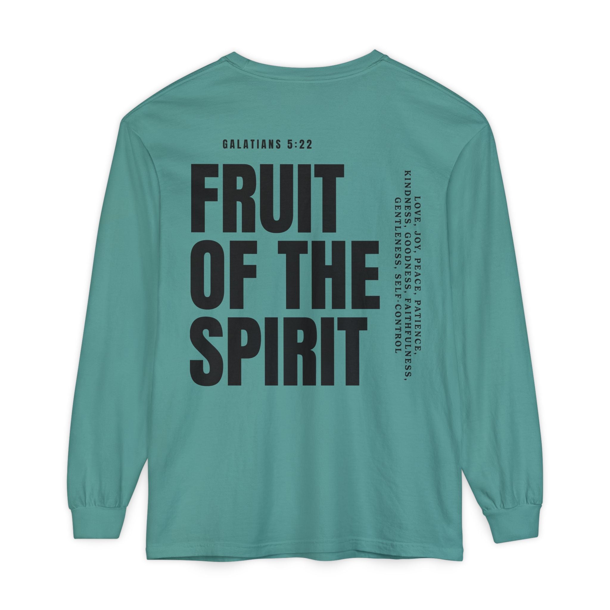 Be Fruitful Long Sleeve T-Shirt — “Fruit of the Spirit” Christian Graphic