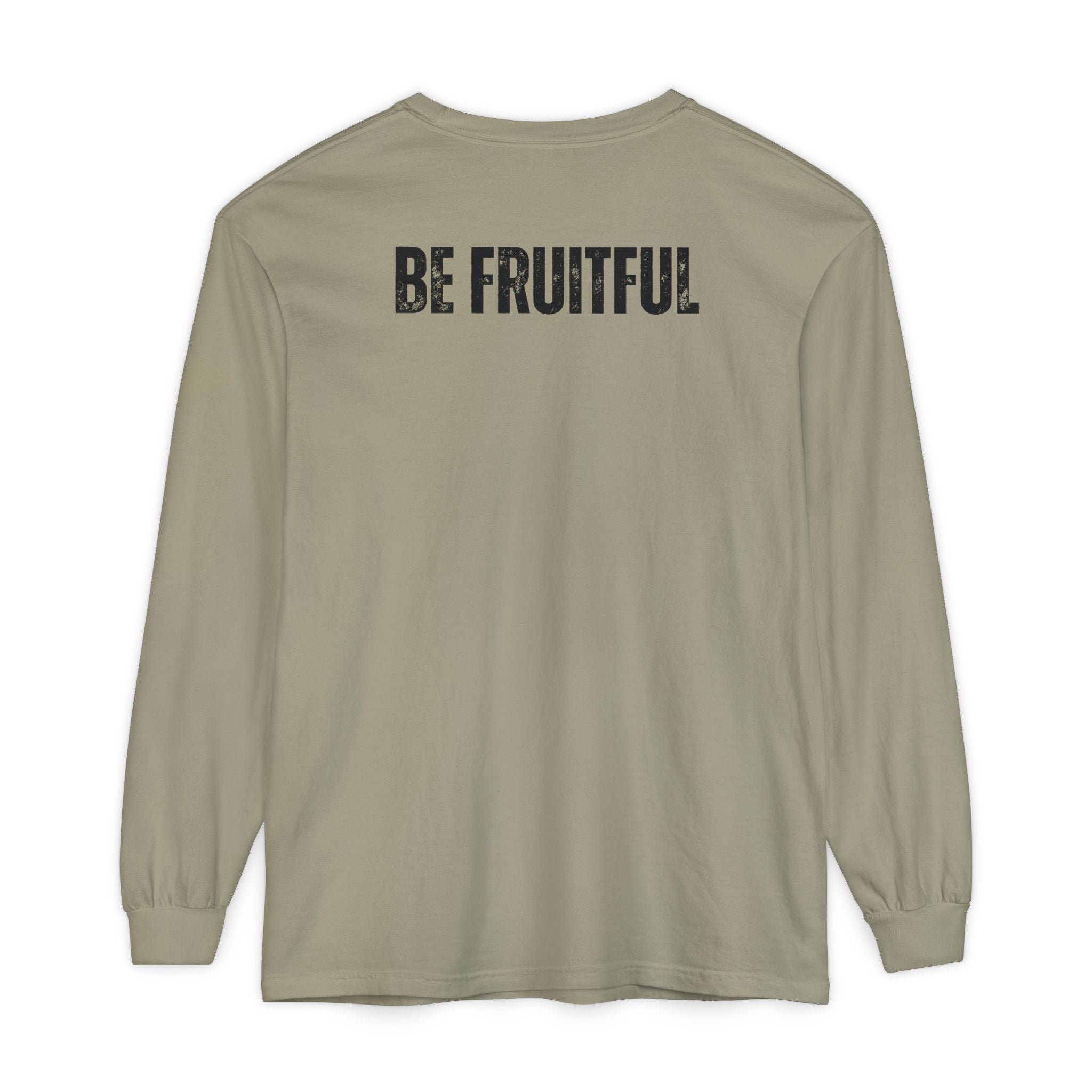 Fruit of the Spirit Long Sleeve Tee — Galatians 5:22 Christian Graphic Shirt (Be Fruitful)