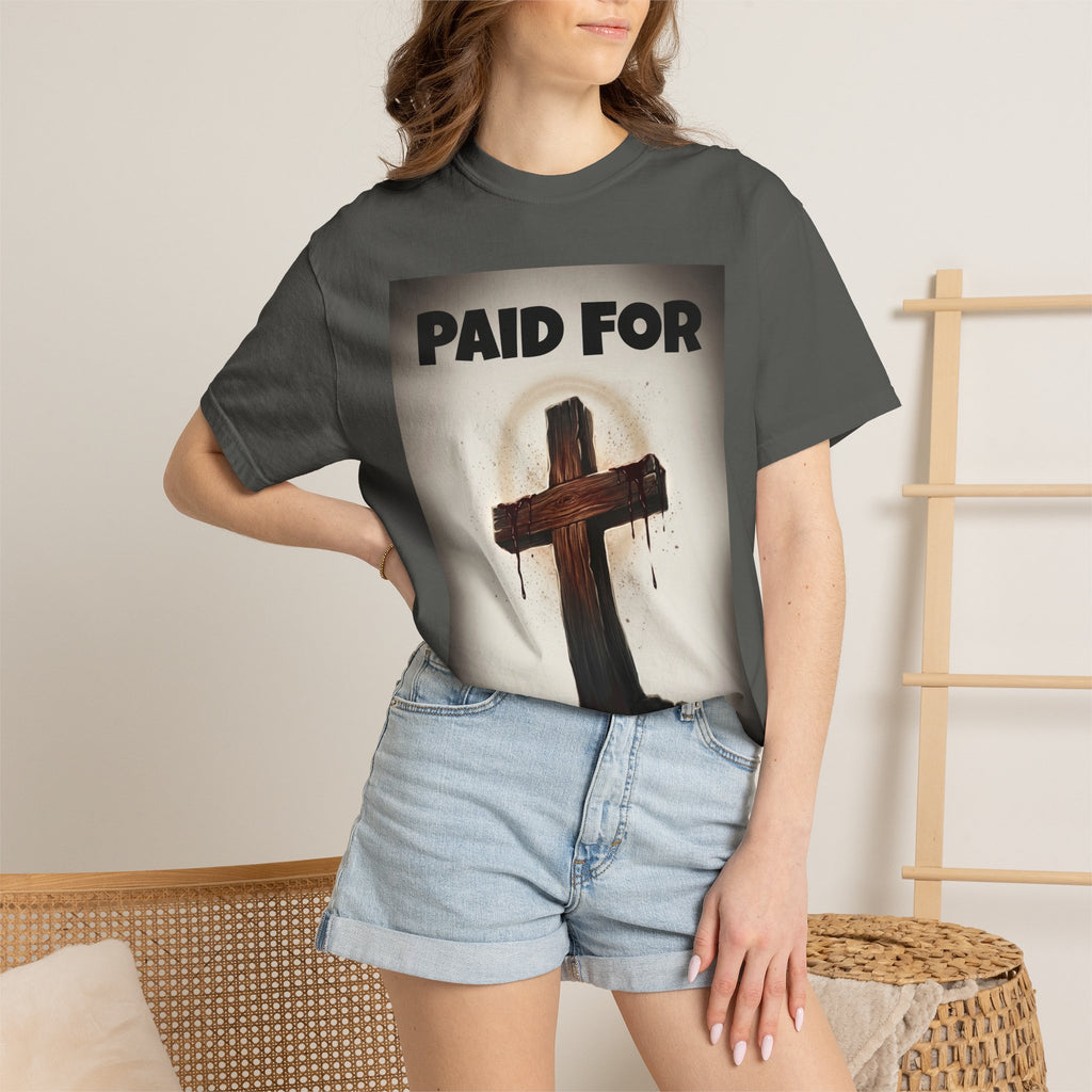 Paid For Cross T-Shirt — Christian Rom 10:13 Faith Tee