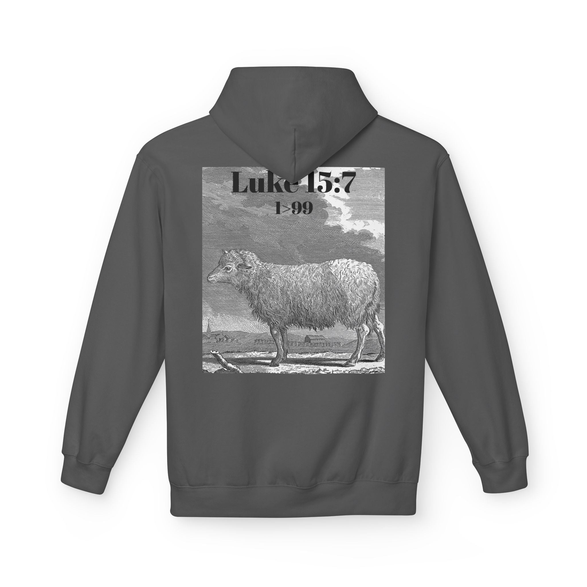 Found Sheep Hoodie — Christian Luke 15:7 Inspirational Fleece Pullover