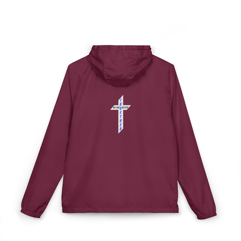 Christian Cross Windbreaker Jacket – 'Amazing Grace' Inspirational Full-Zip Jacket