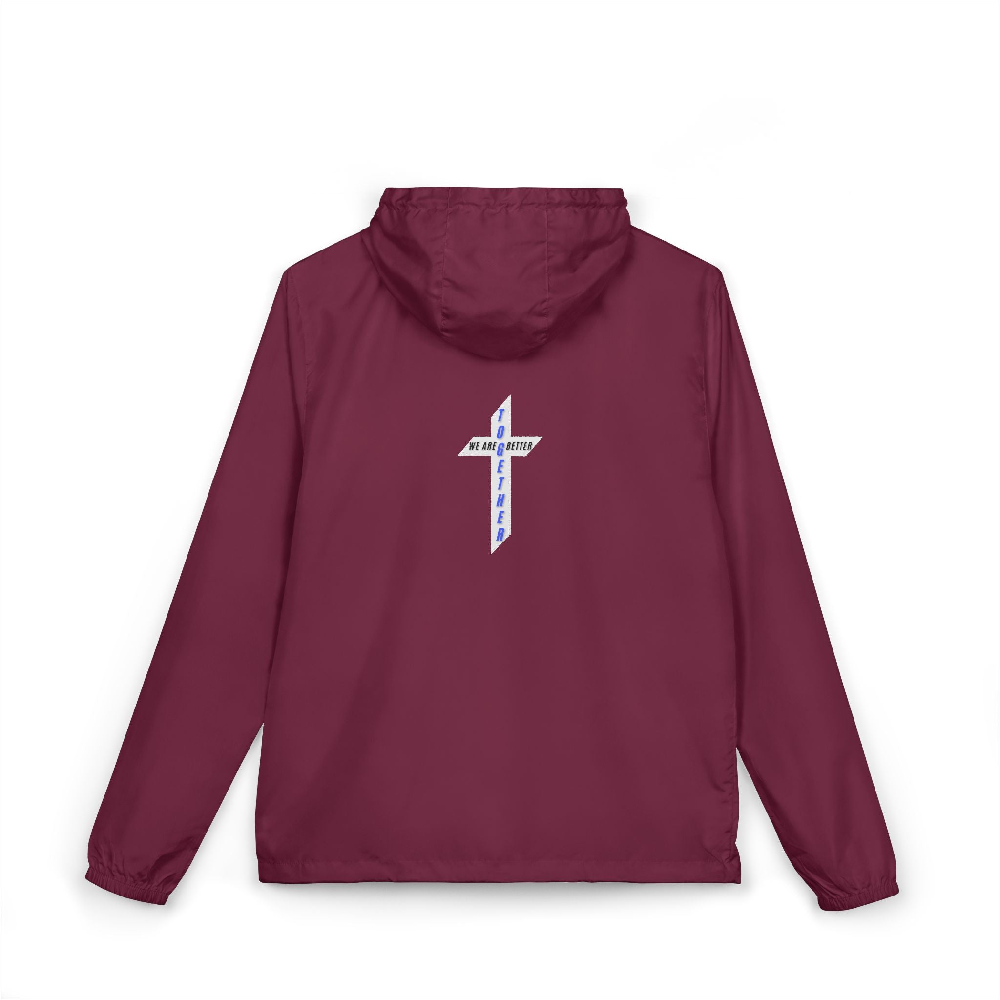 Christian Cross Windbreaker Jacket – 'Amazing Grace' Inspirational Full-Zip Jacket
