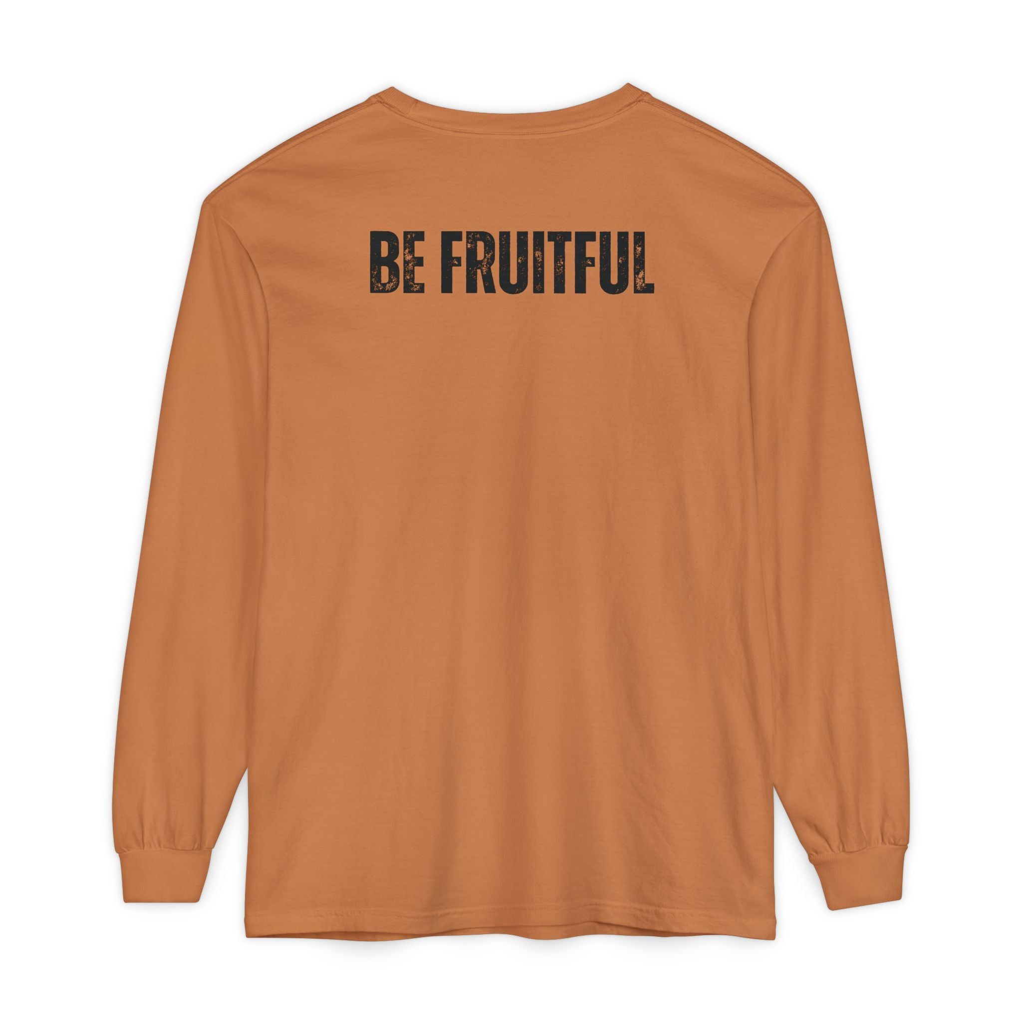 Fruit of the Spirit Long Sleeve Tee — Galatians 5:22 Christian Graphic Shirt (Be Fruitful)
