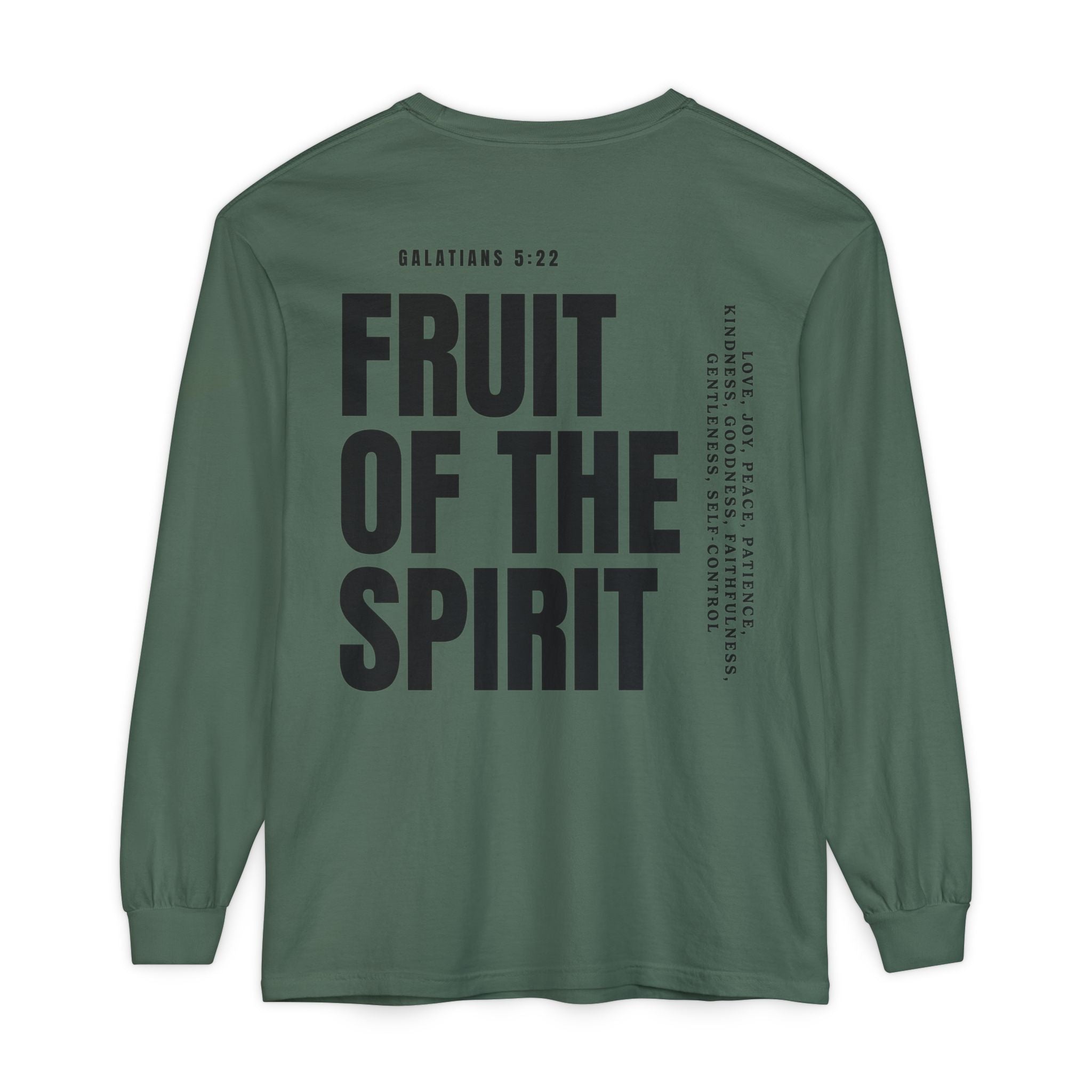 Be Fruitful Long Sleeve T-Shirt — “Fruit of the Spirit” Christian Graphic