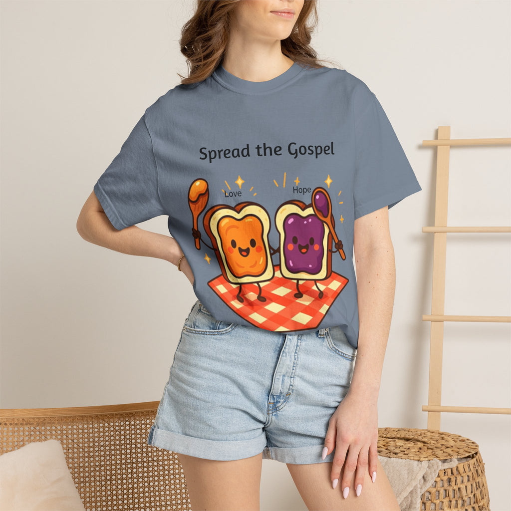 Spread the Gospel Toast T-Shirt — Cute Peanut Butter & Jelly Christian Tee