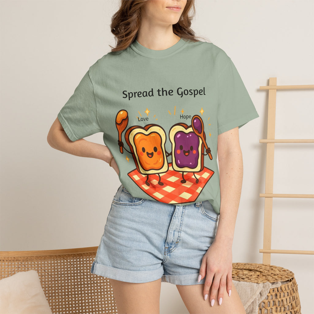 Spread the Gospel Toast T-Shirt — Cute Peanut Butter & Jelly Christian Tee